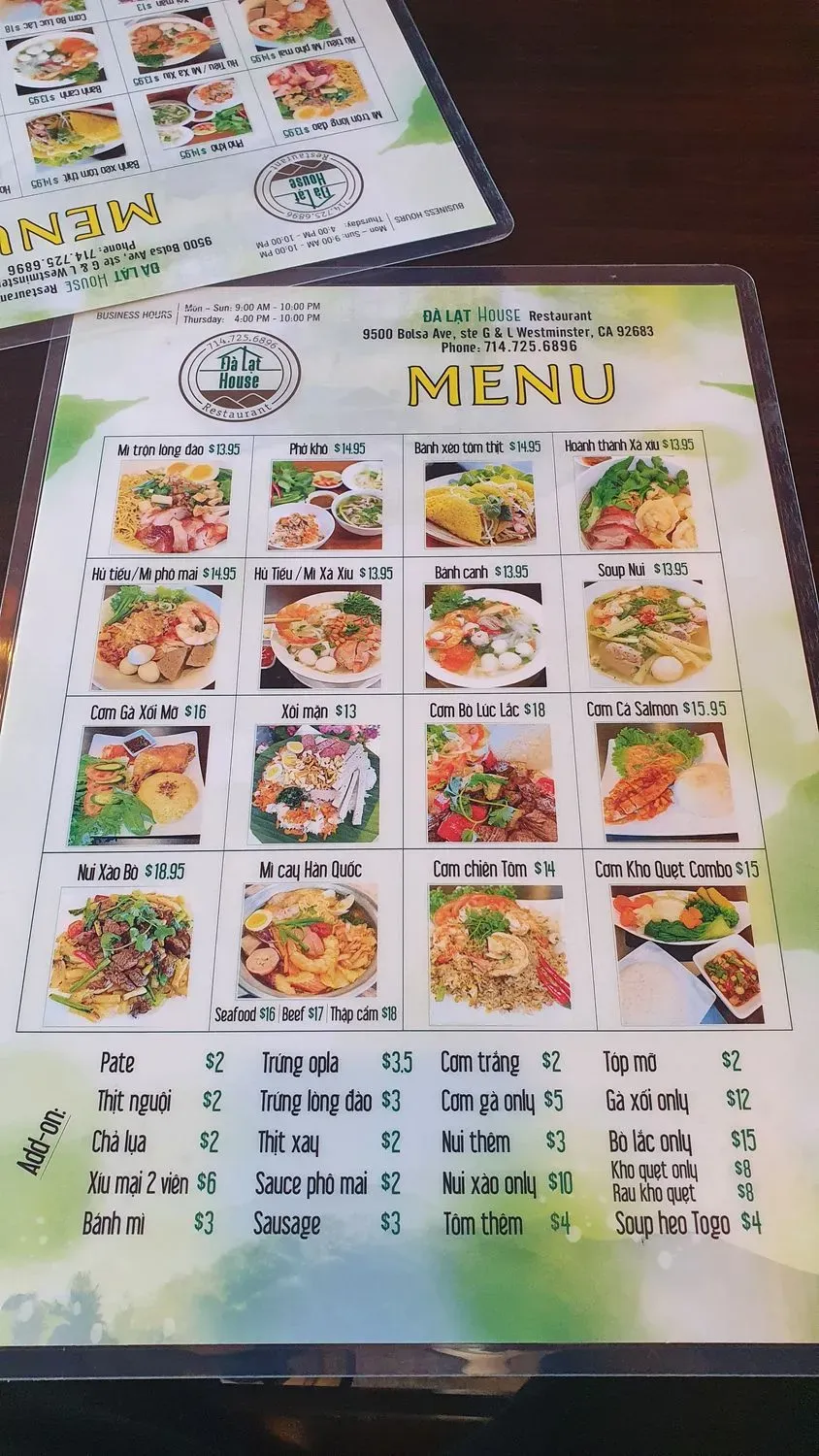 Menu 5