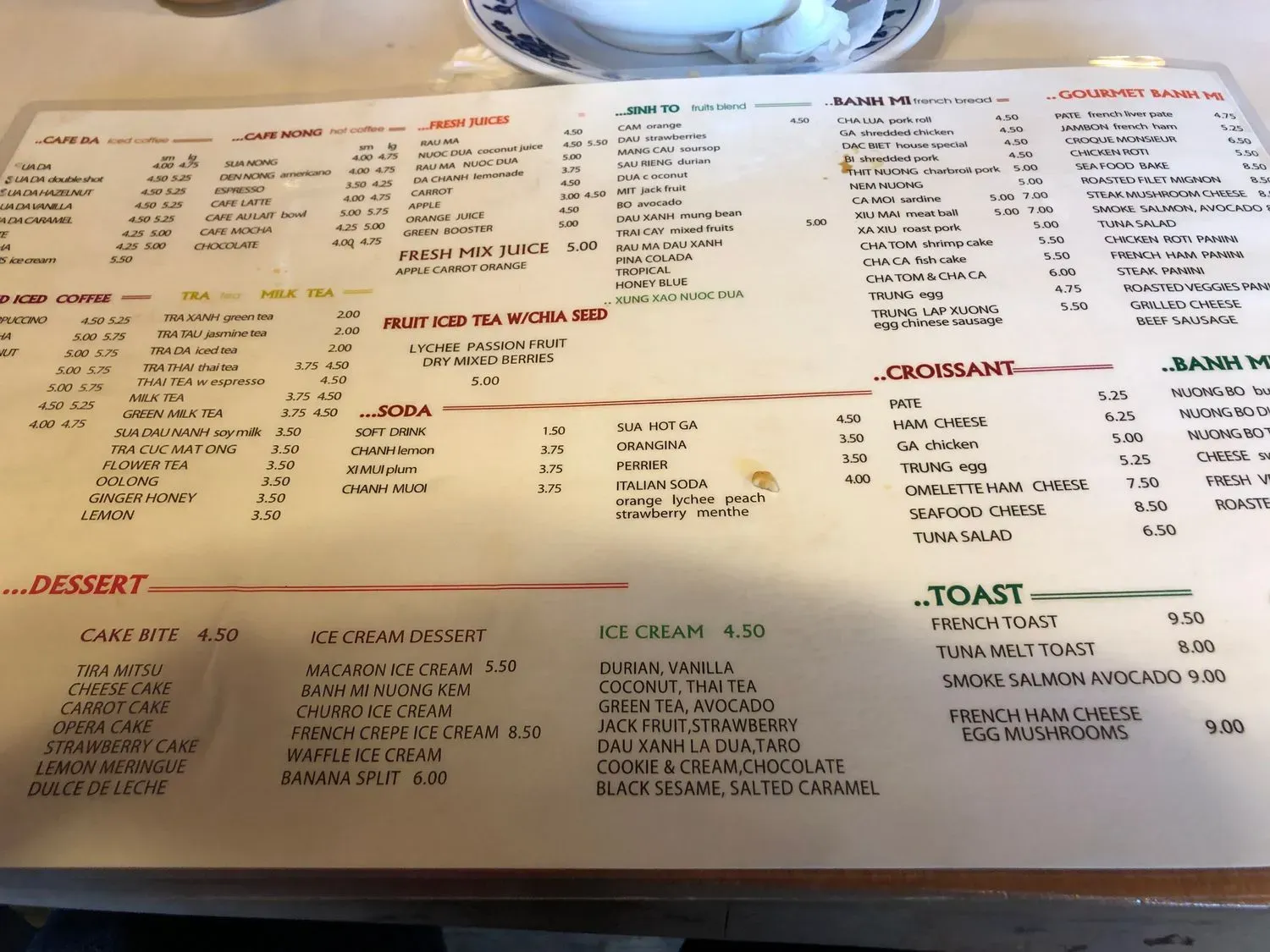 Menu 5