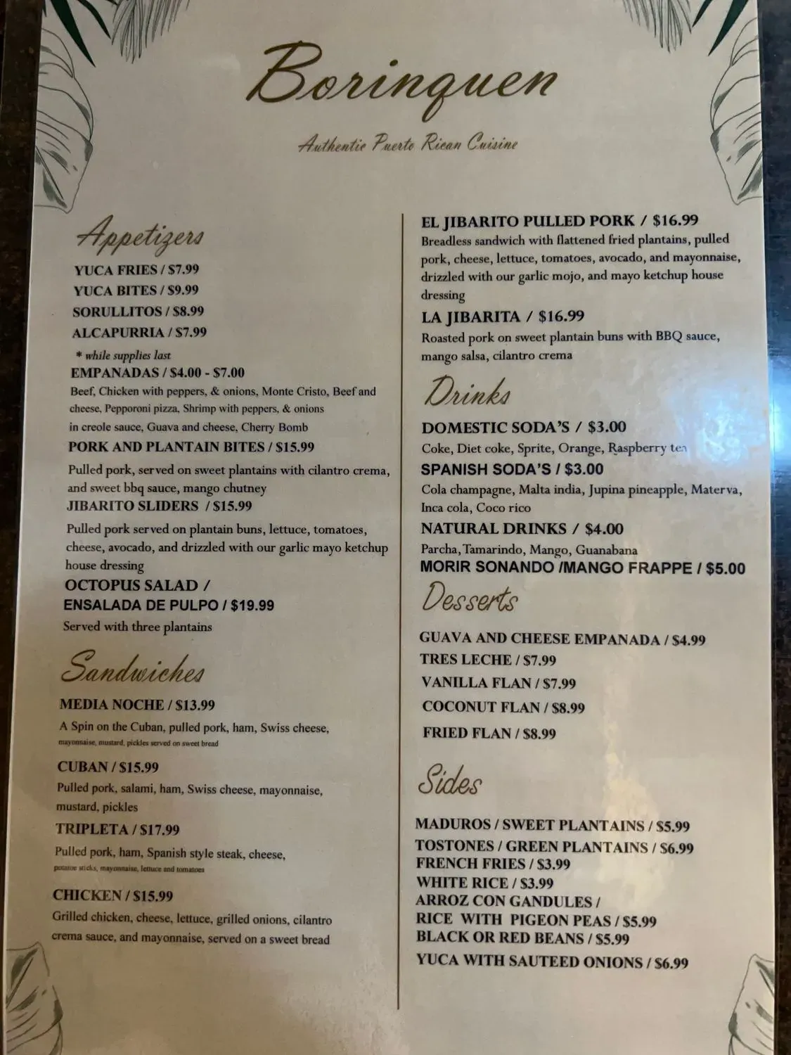 Menu 1