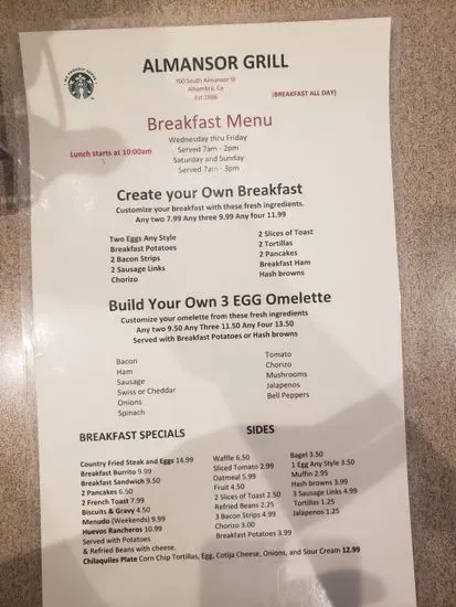 Menu 1