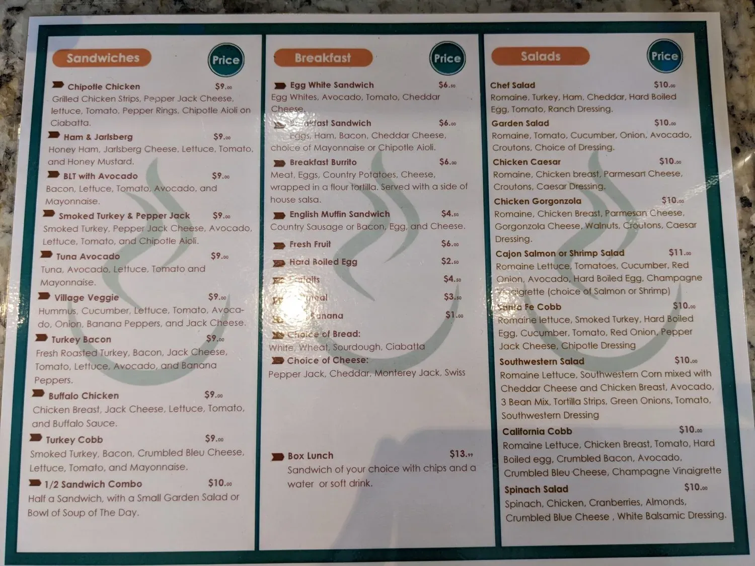 Menu 1