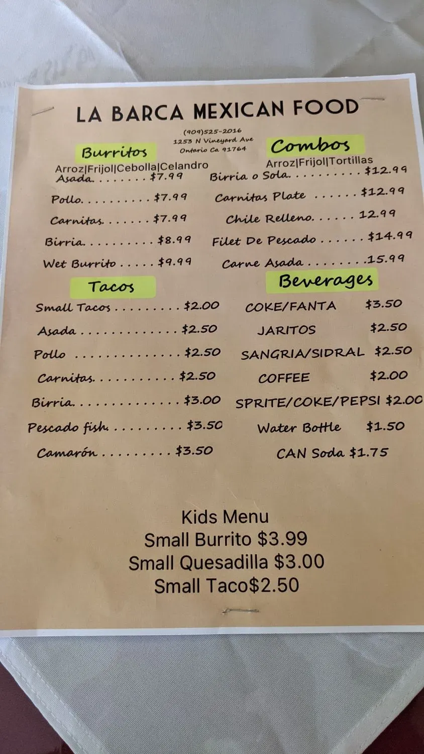 Menu 1