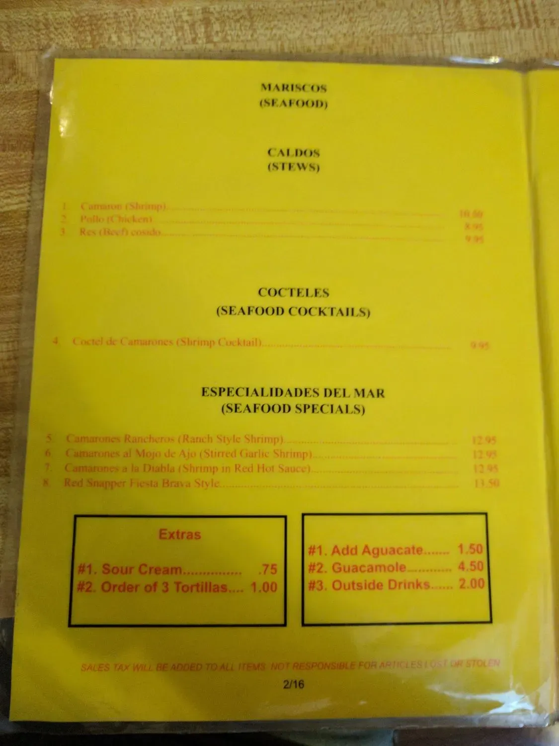 Menu 5