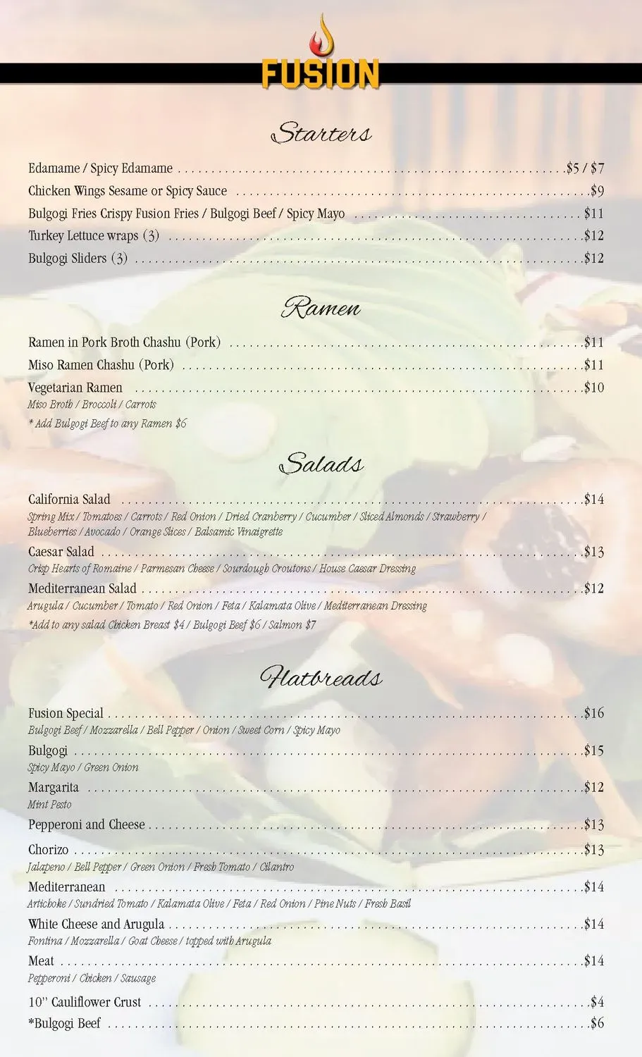 Menu 1