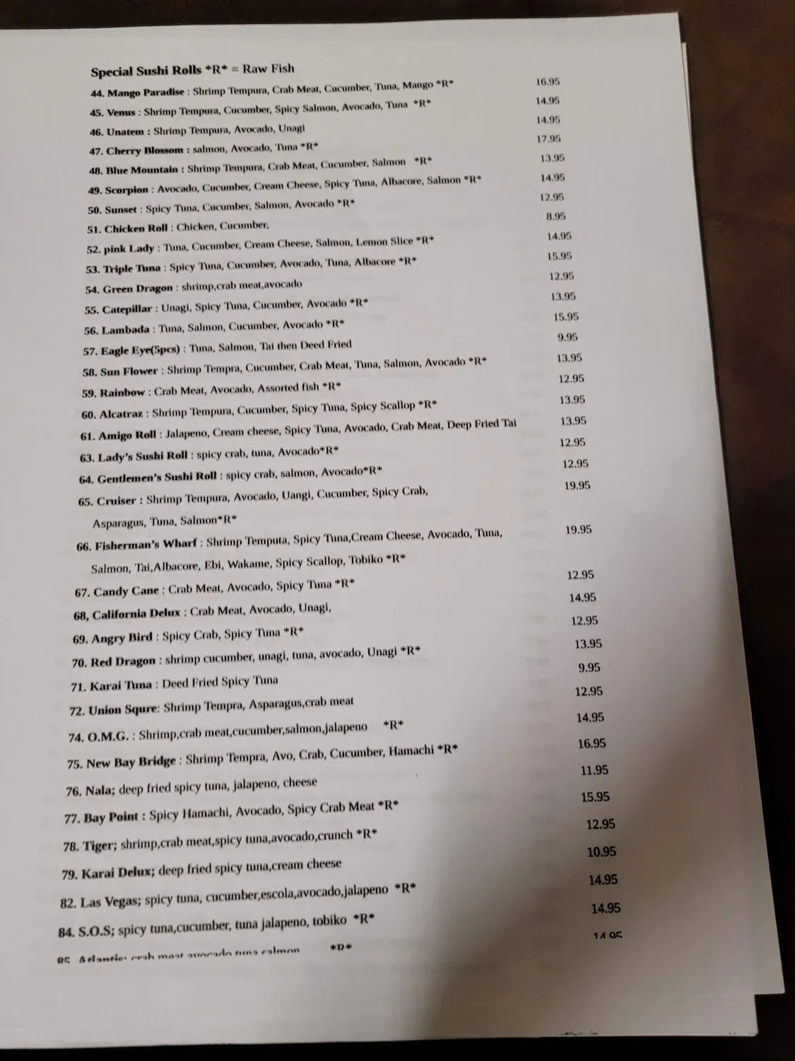 Menu 6