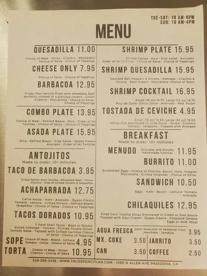 Menu 1