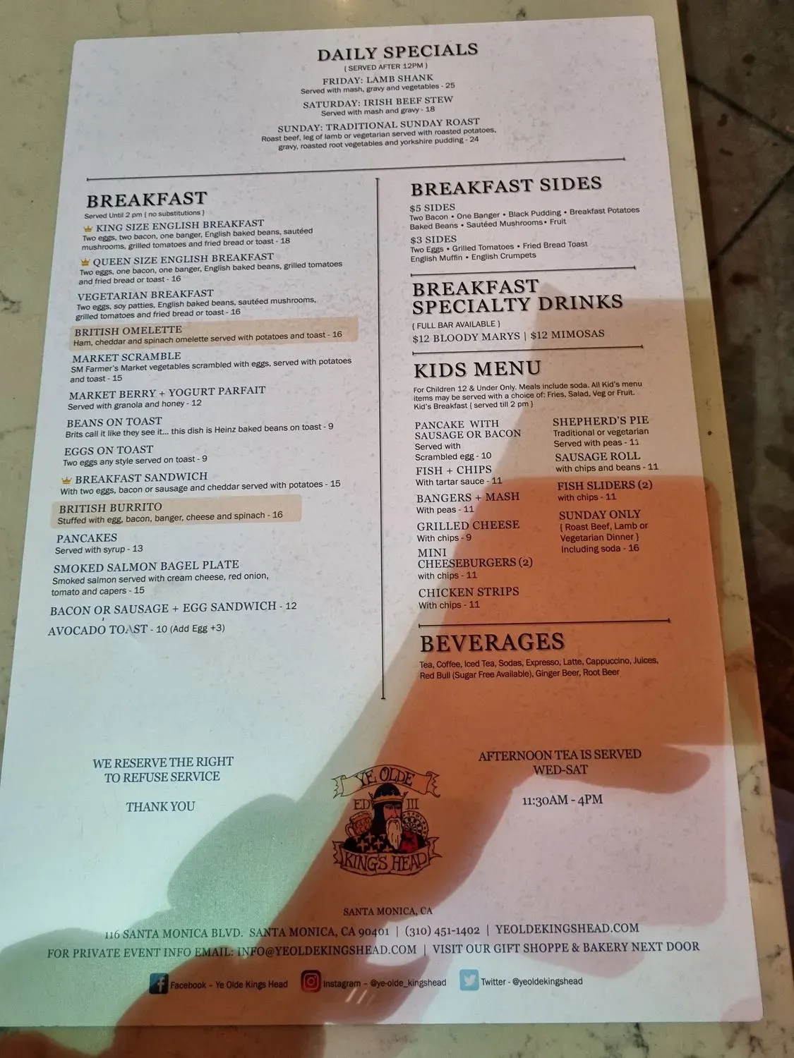 Menu 5