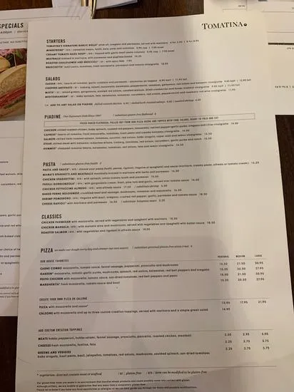 Menu 1