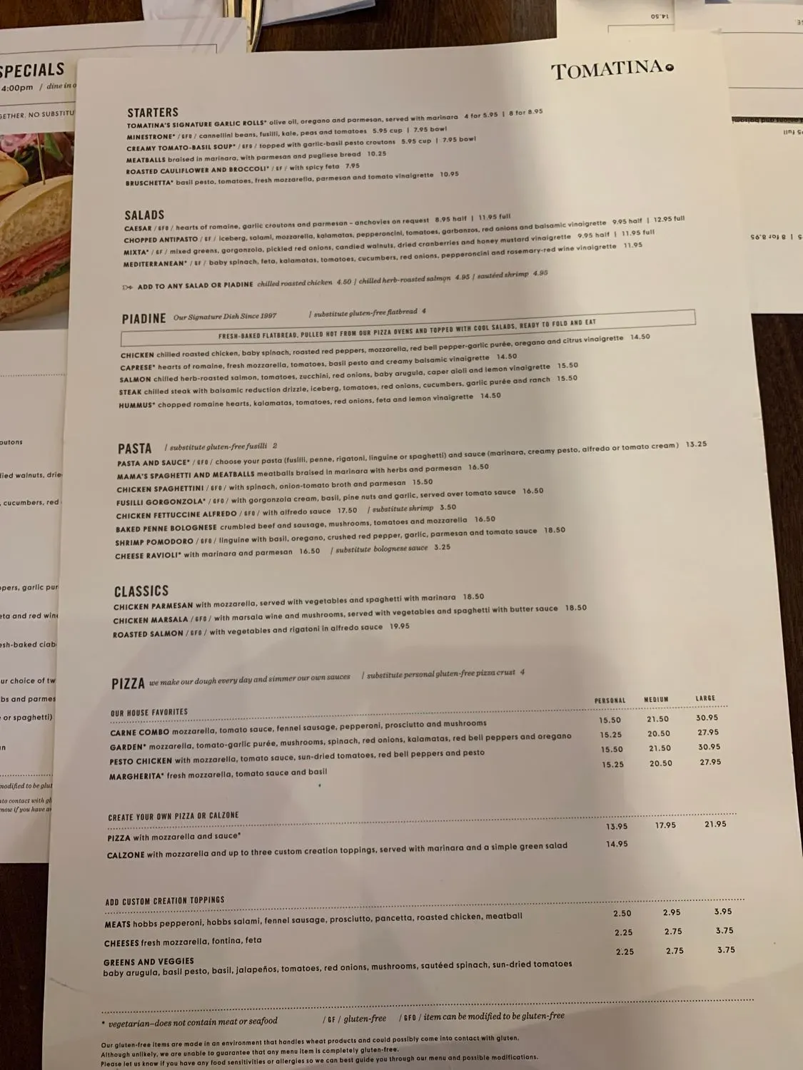 Menu 1