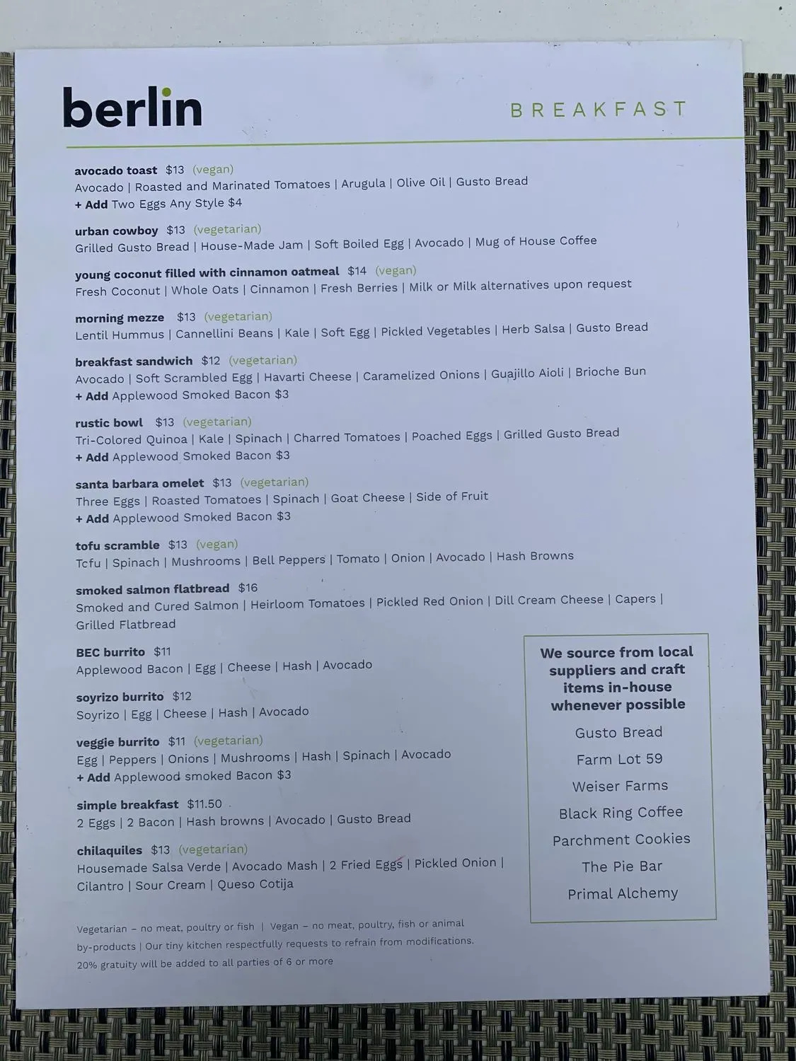 Menu 1