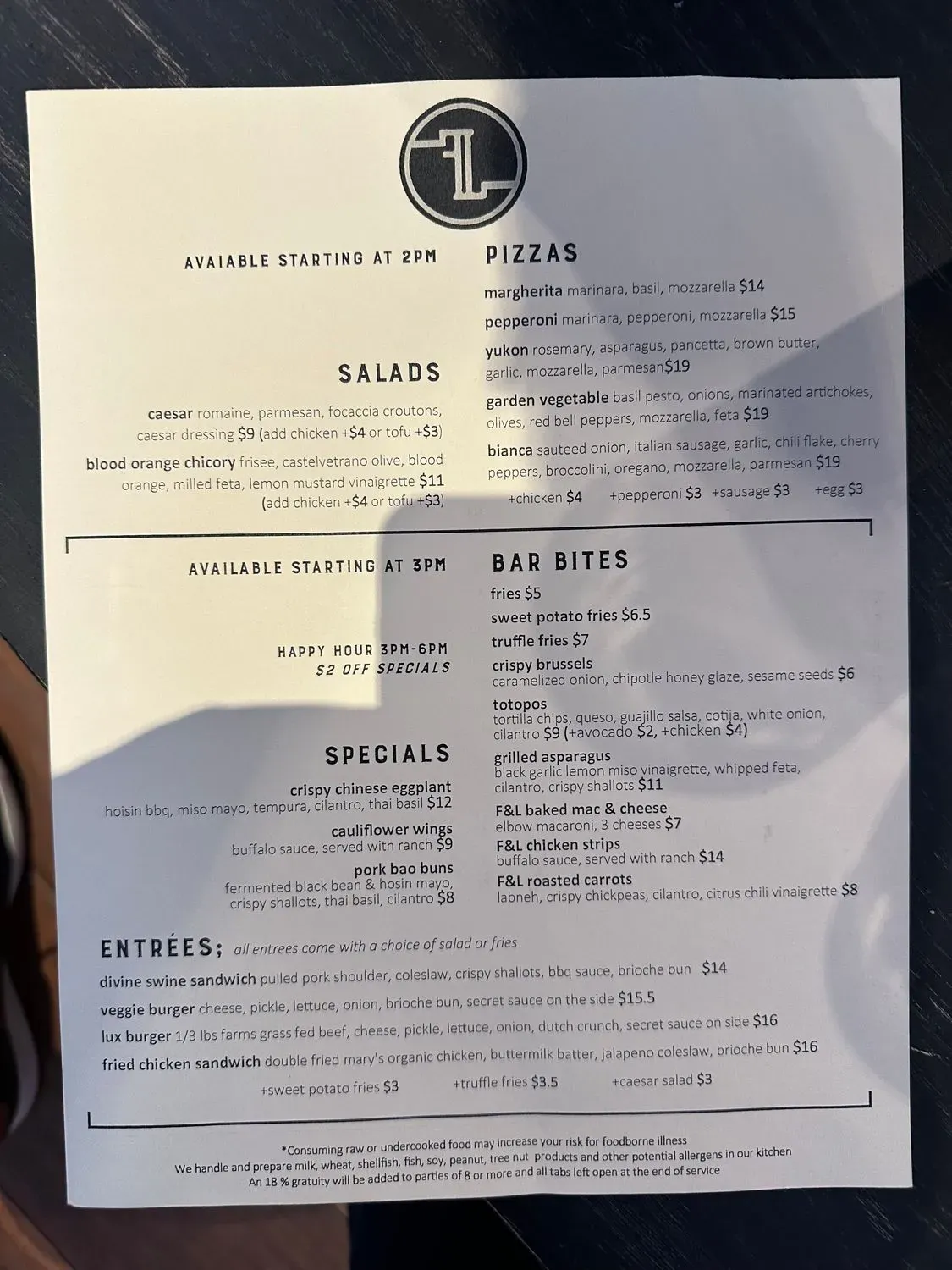 Menu 4