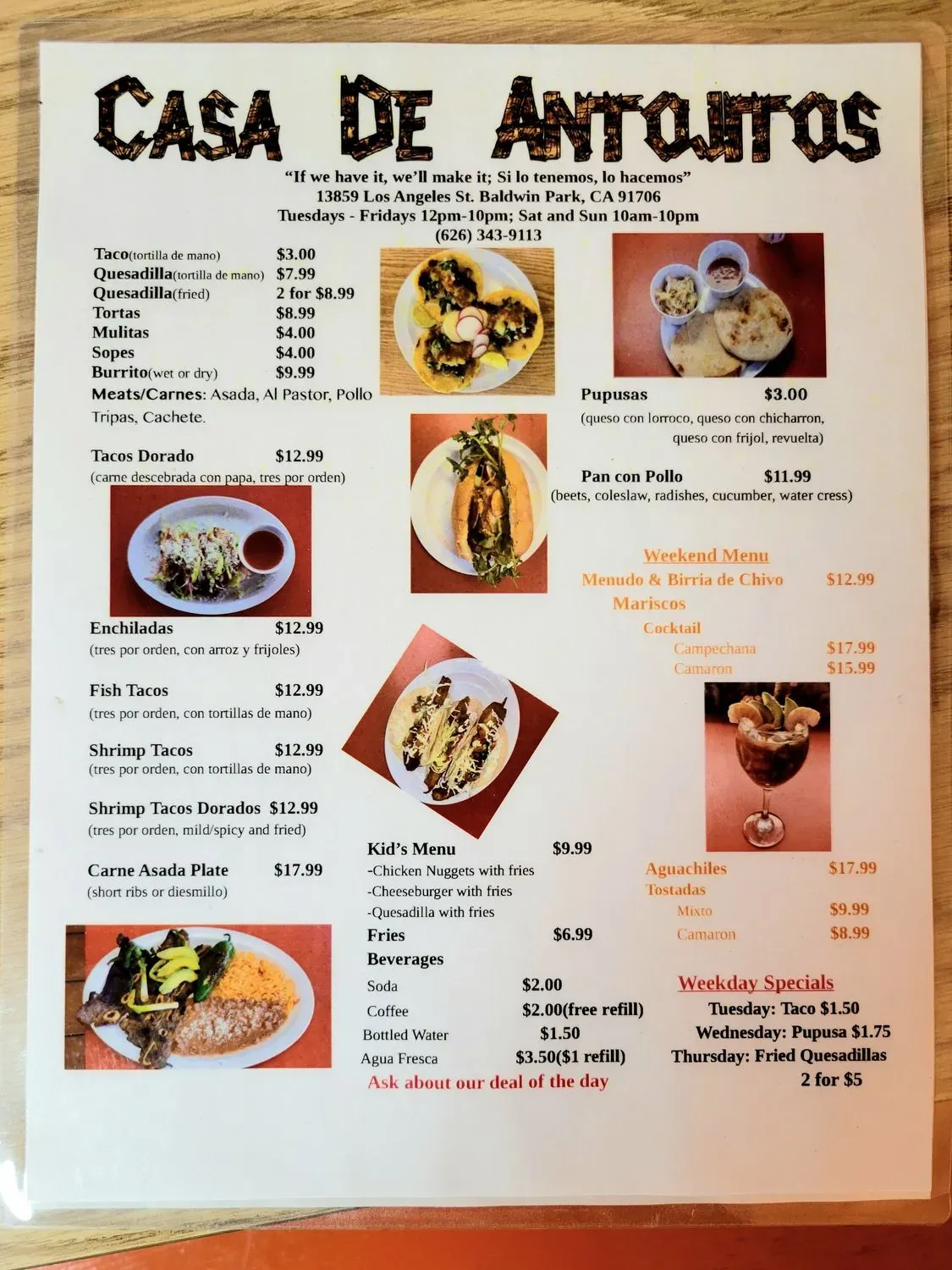 Menu 1