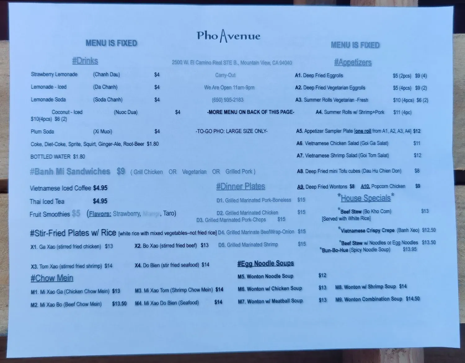 Menu 4