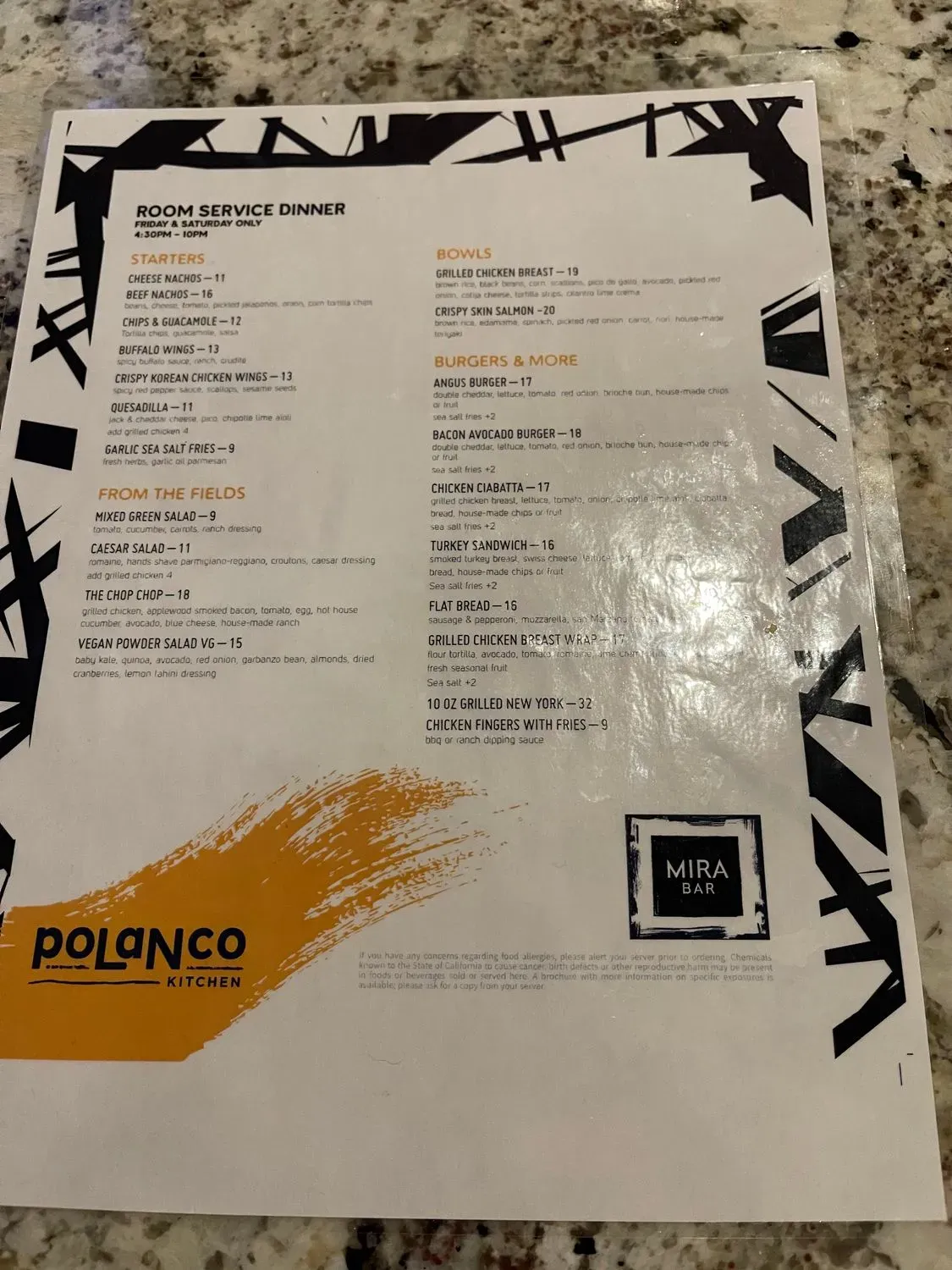 Menu 1