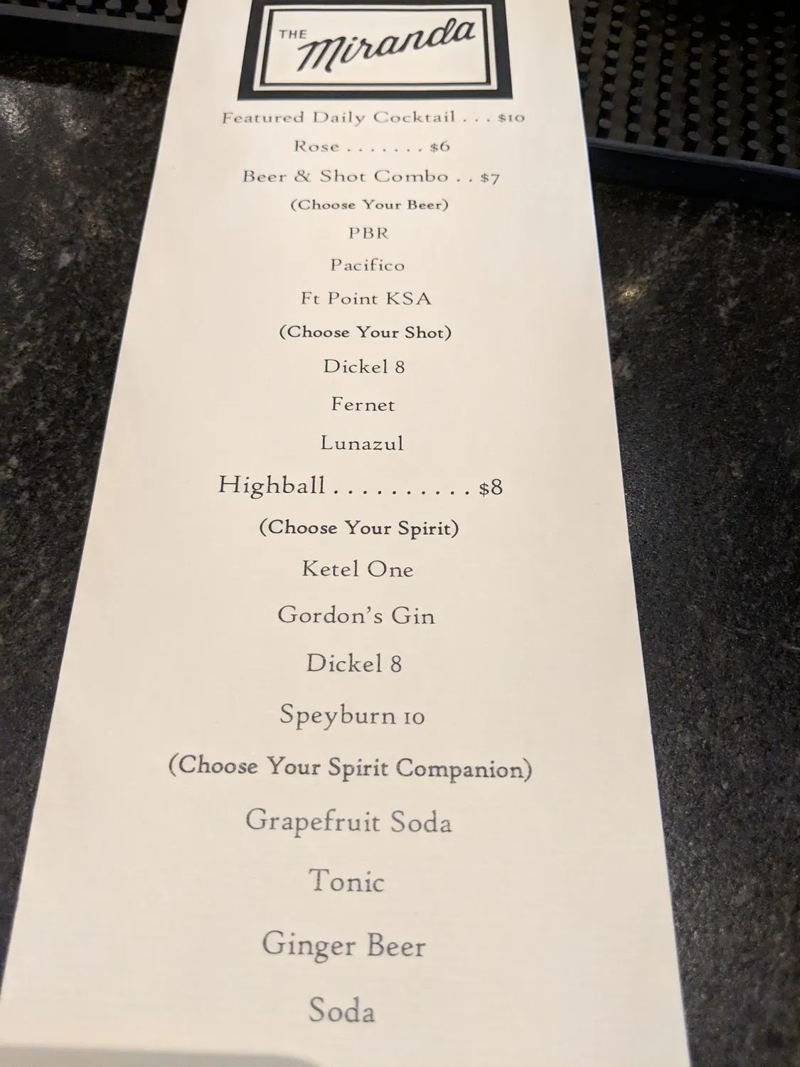 Menu 5