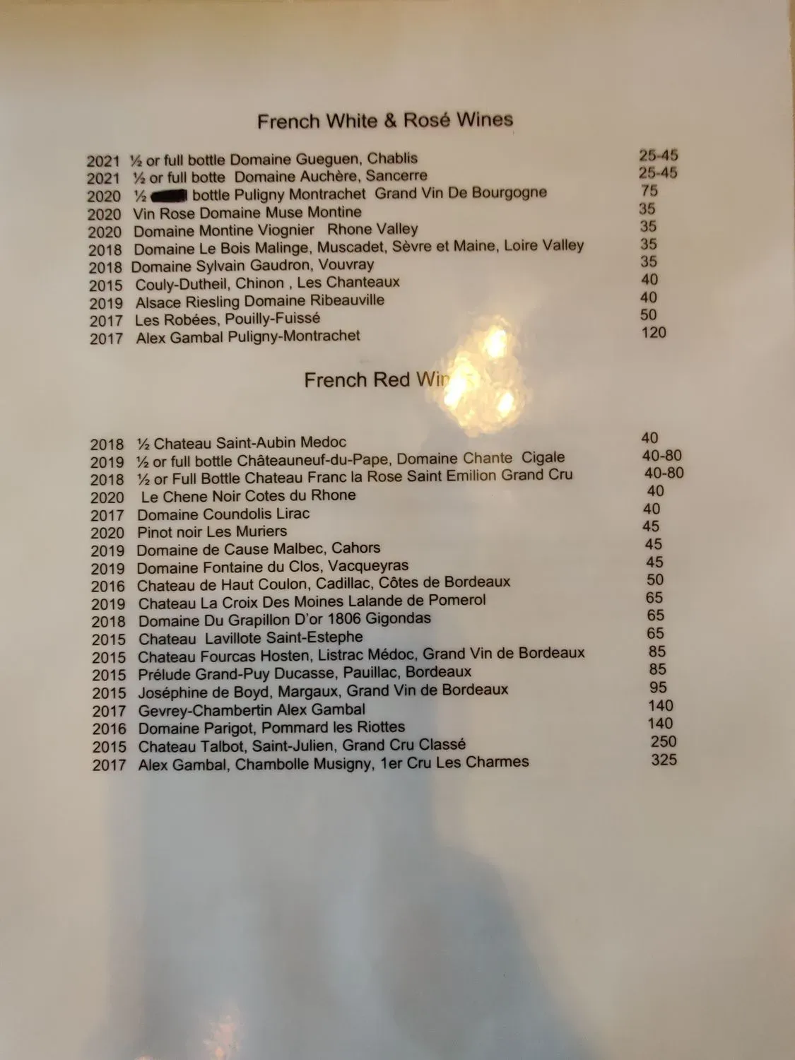 Menu 5