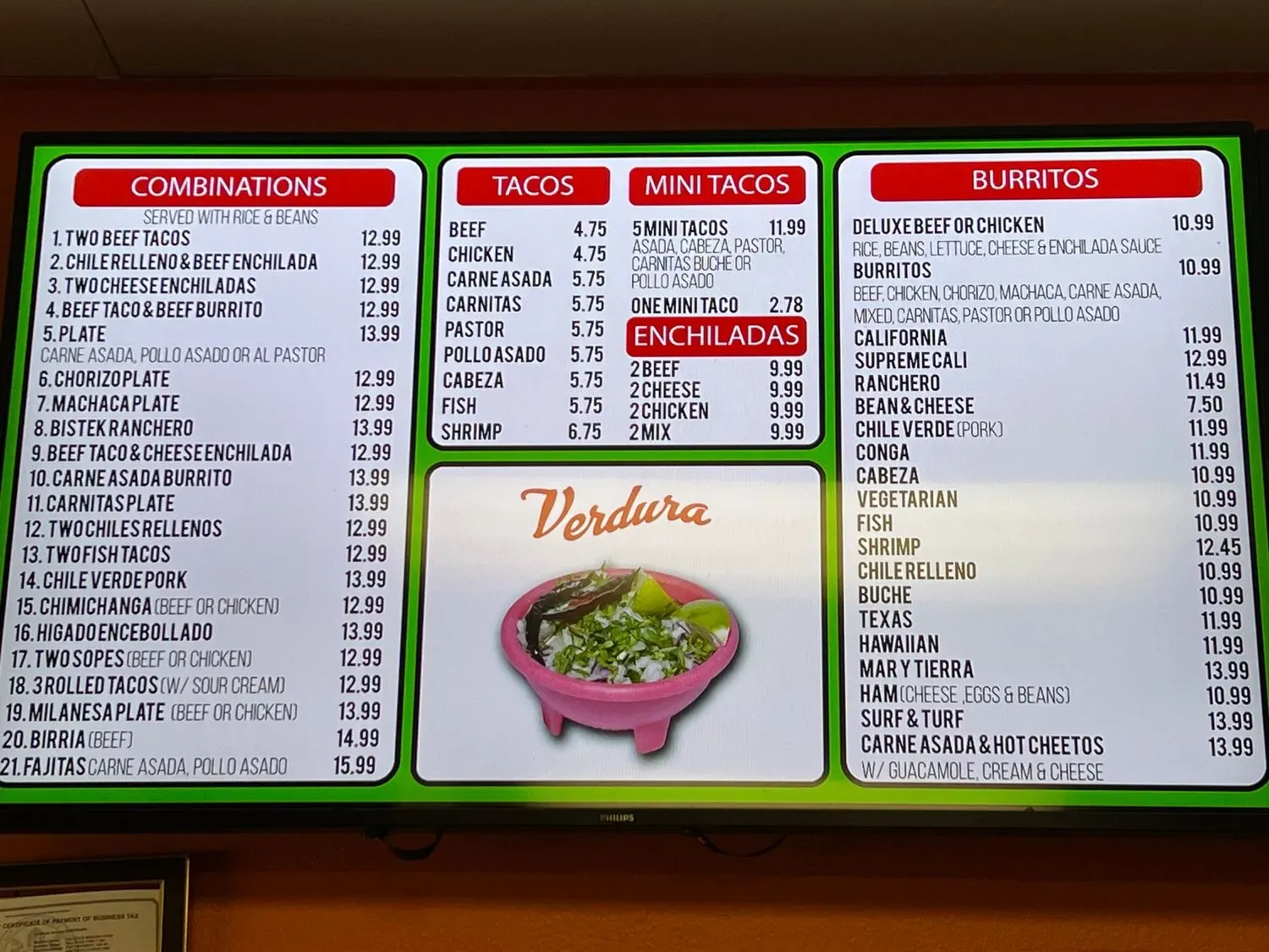 Menu 1