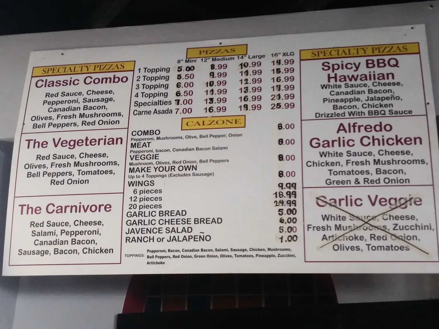 Menu 1