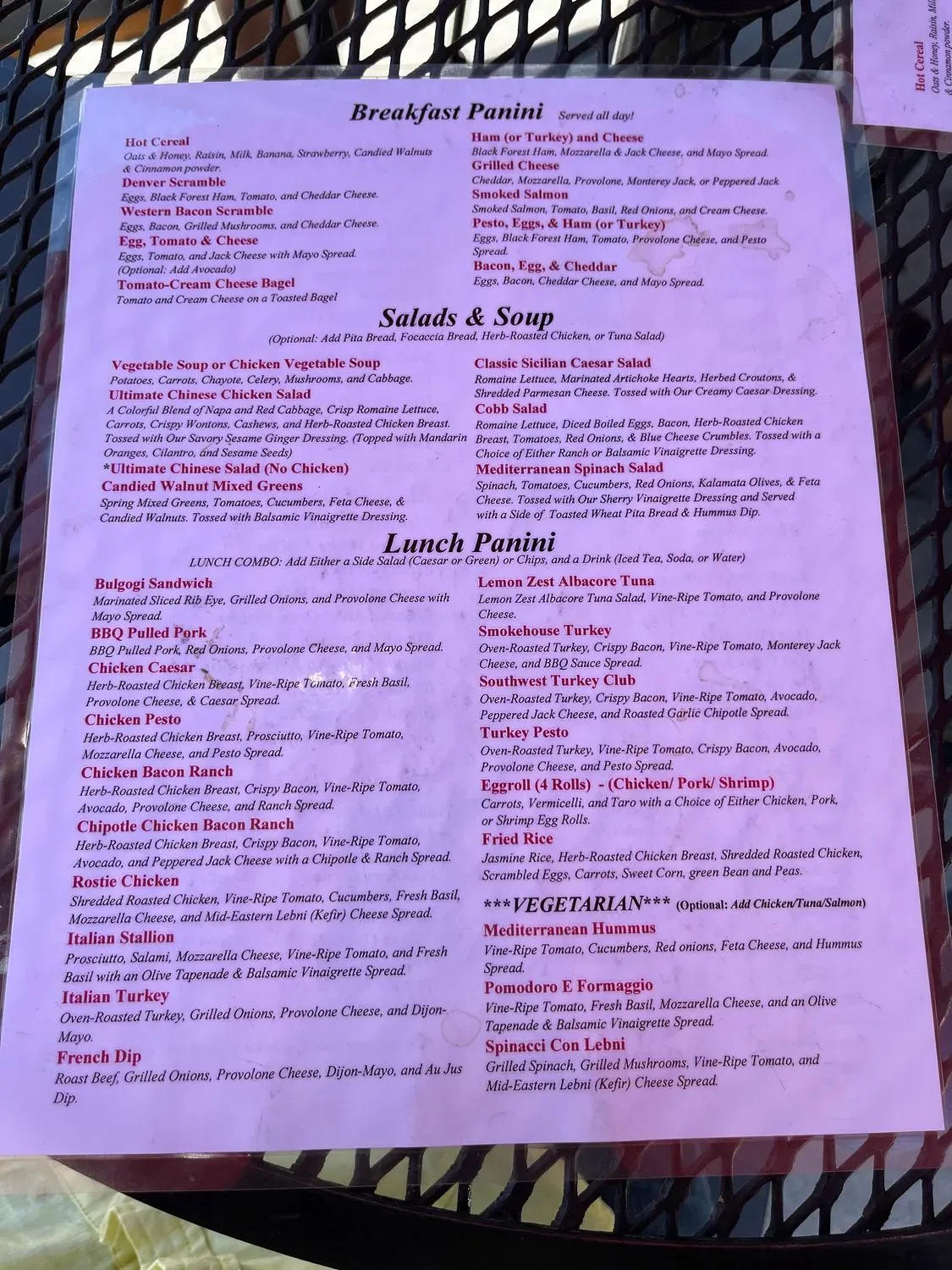 Menu 4