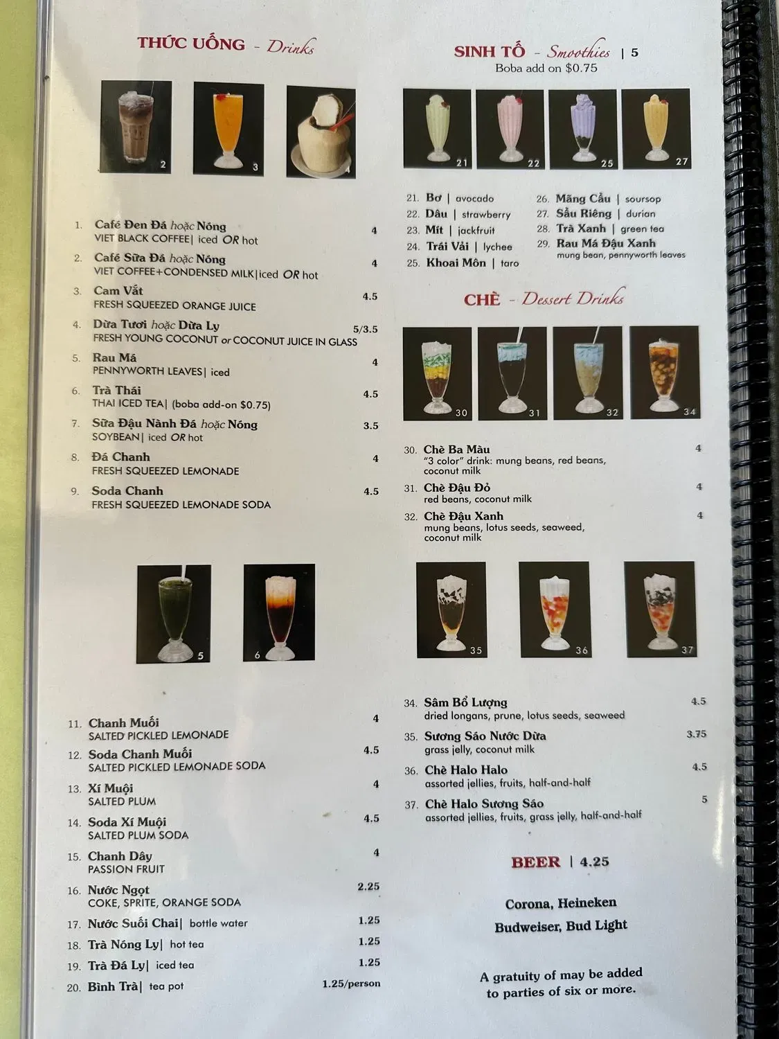 Menu 5