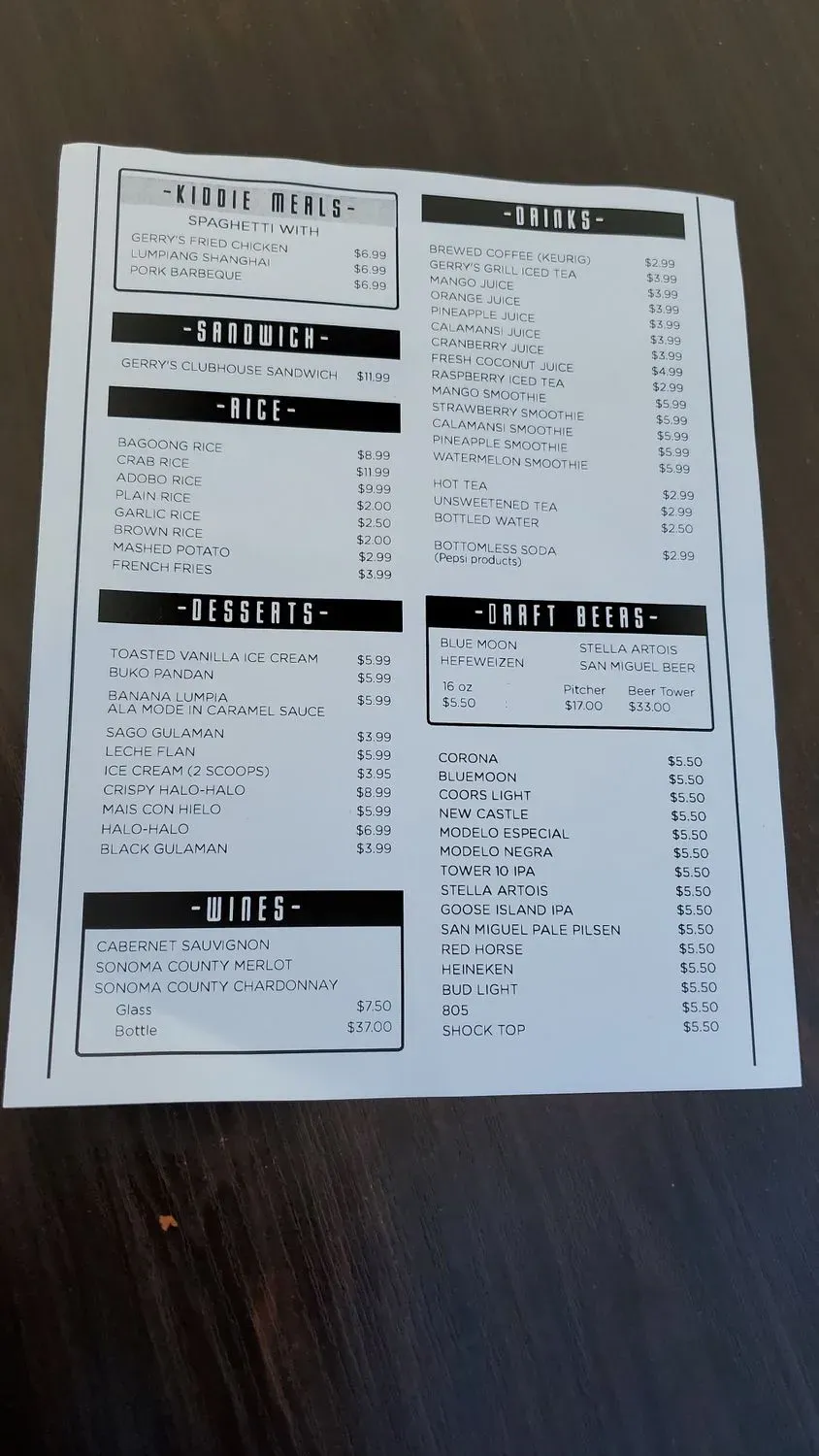 Menu 6