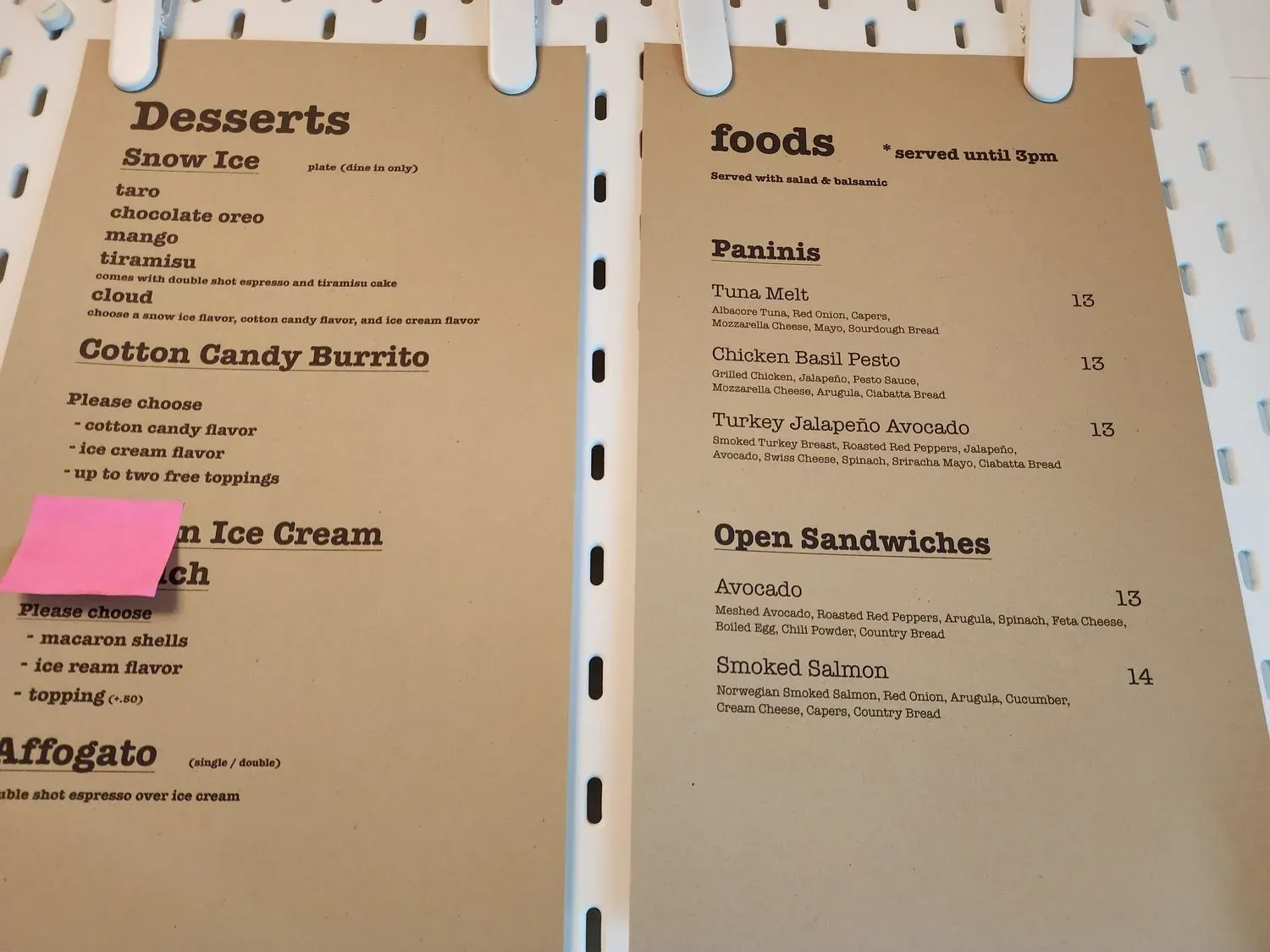 Menu 1