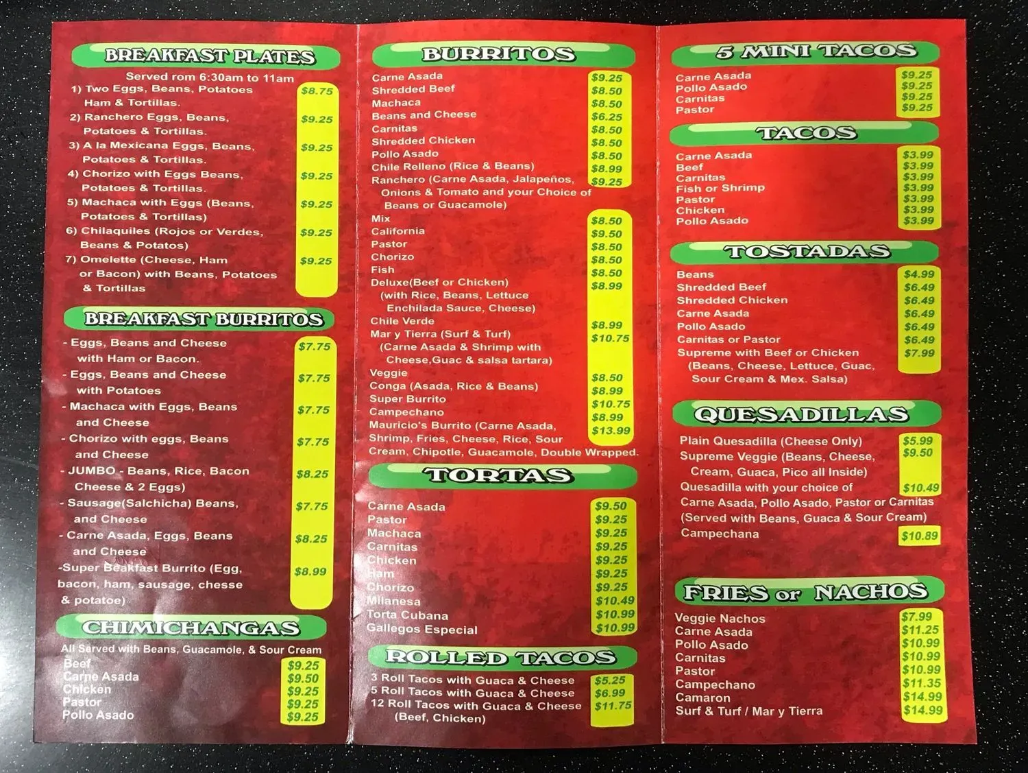 Menu 1