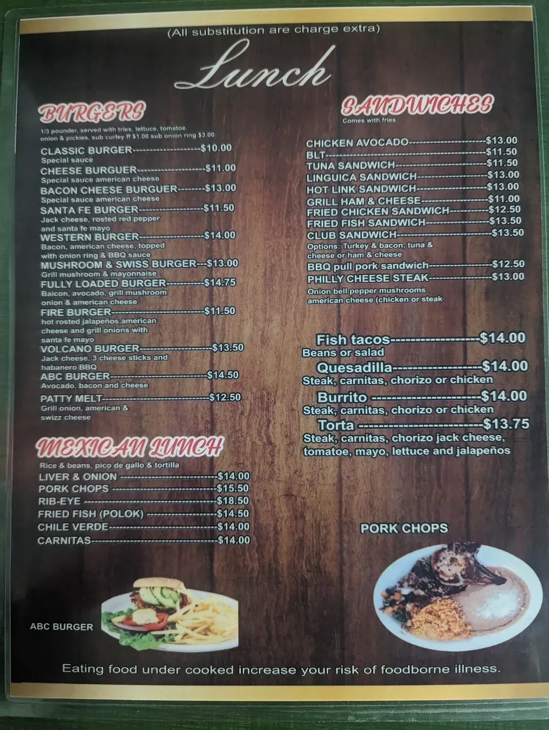 Menu 1