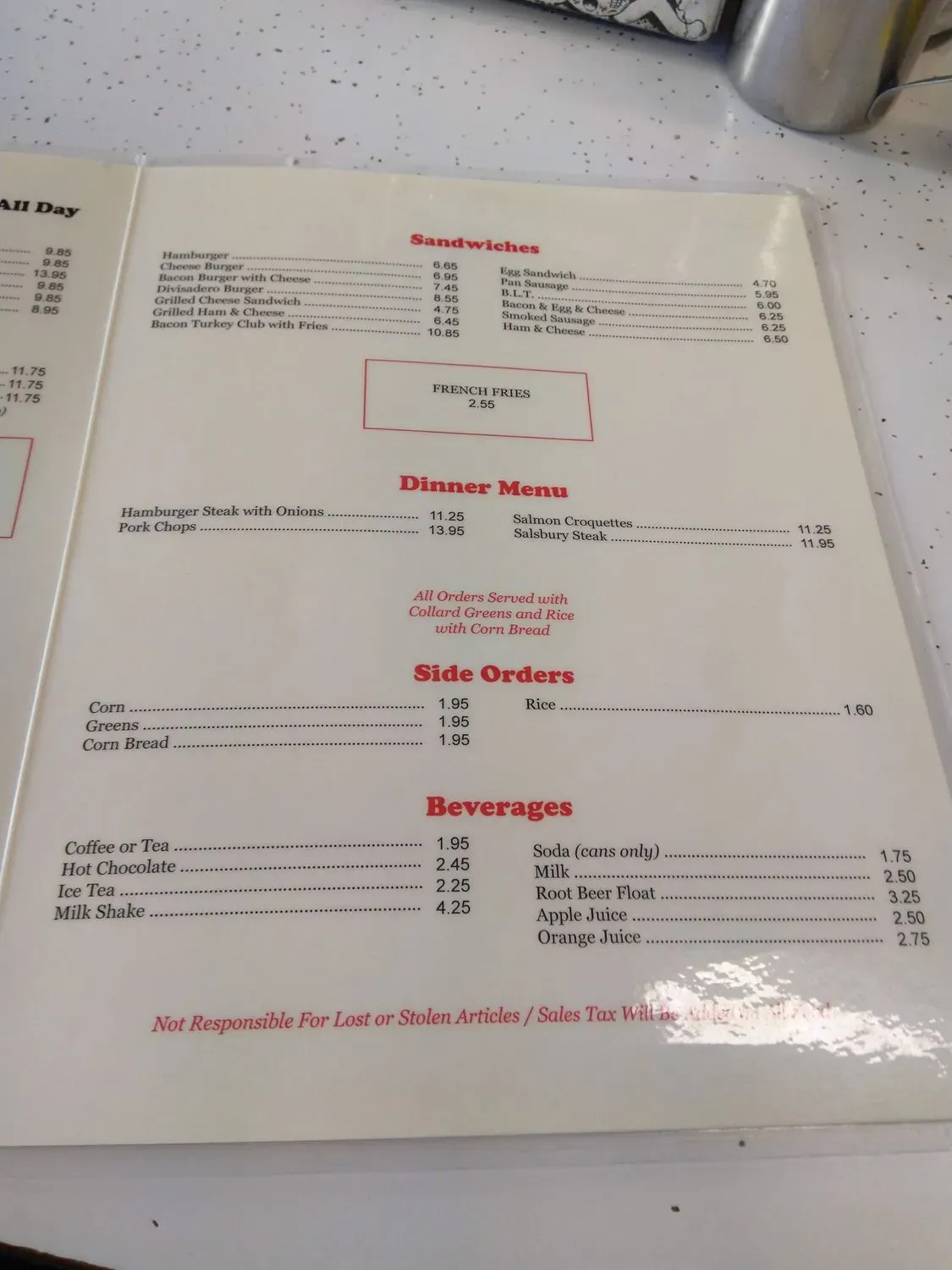 Menu 5