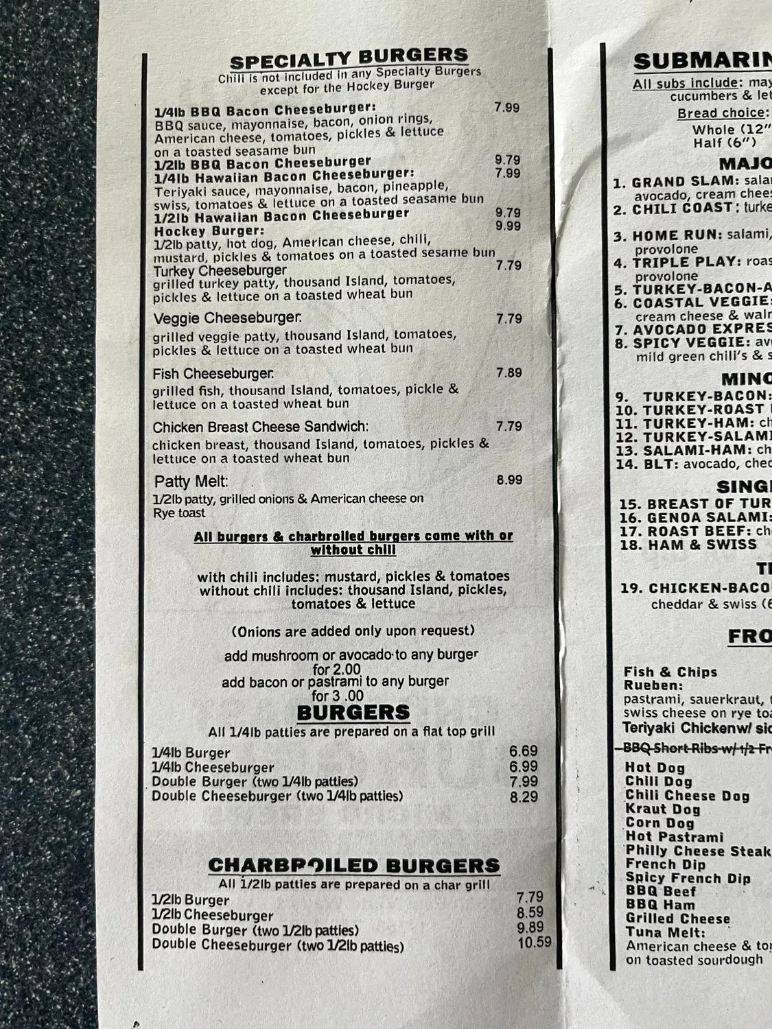 Menu 1