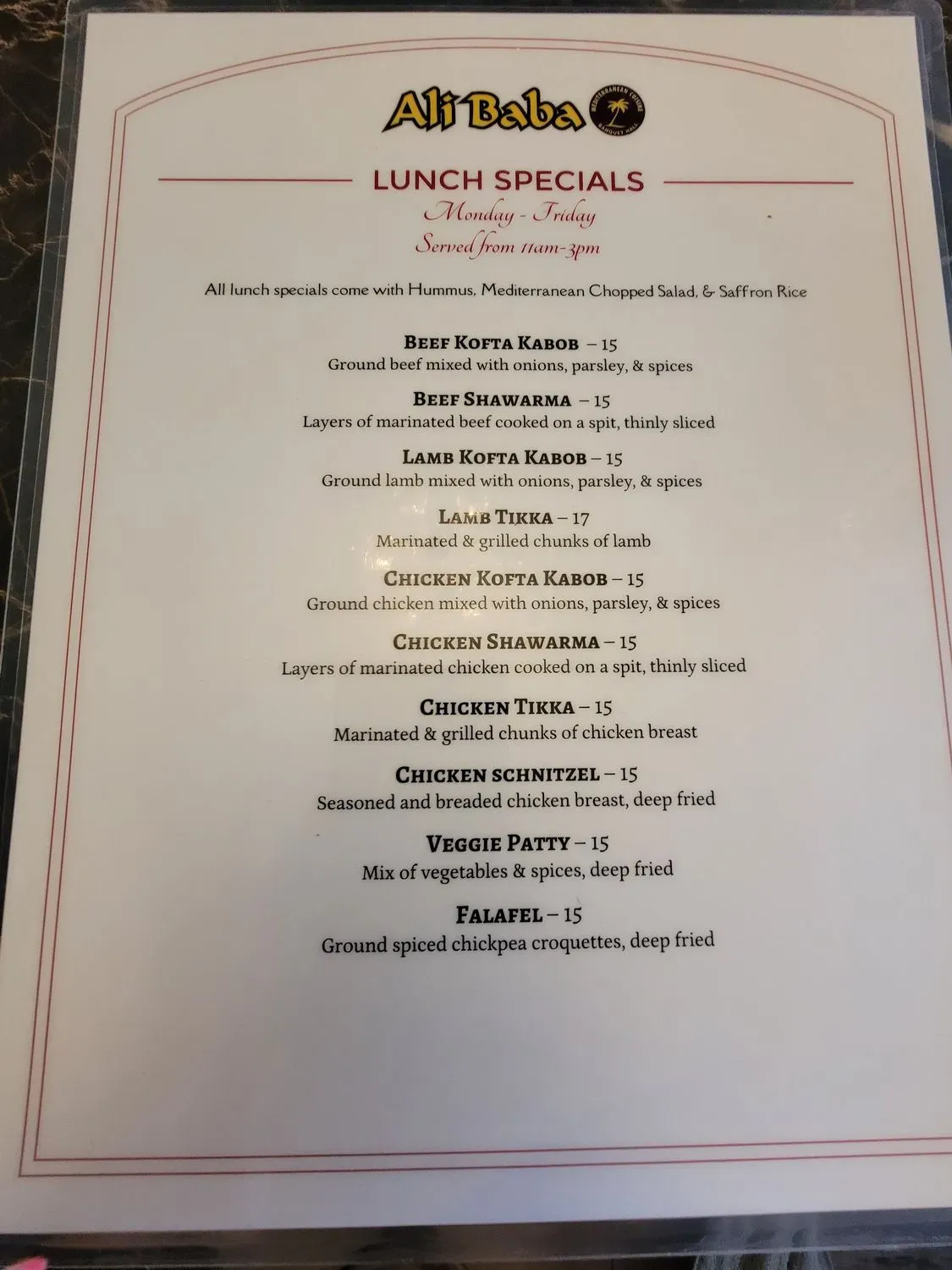 Menu 5