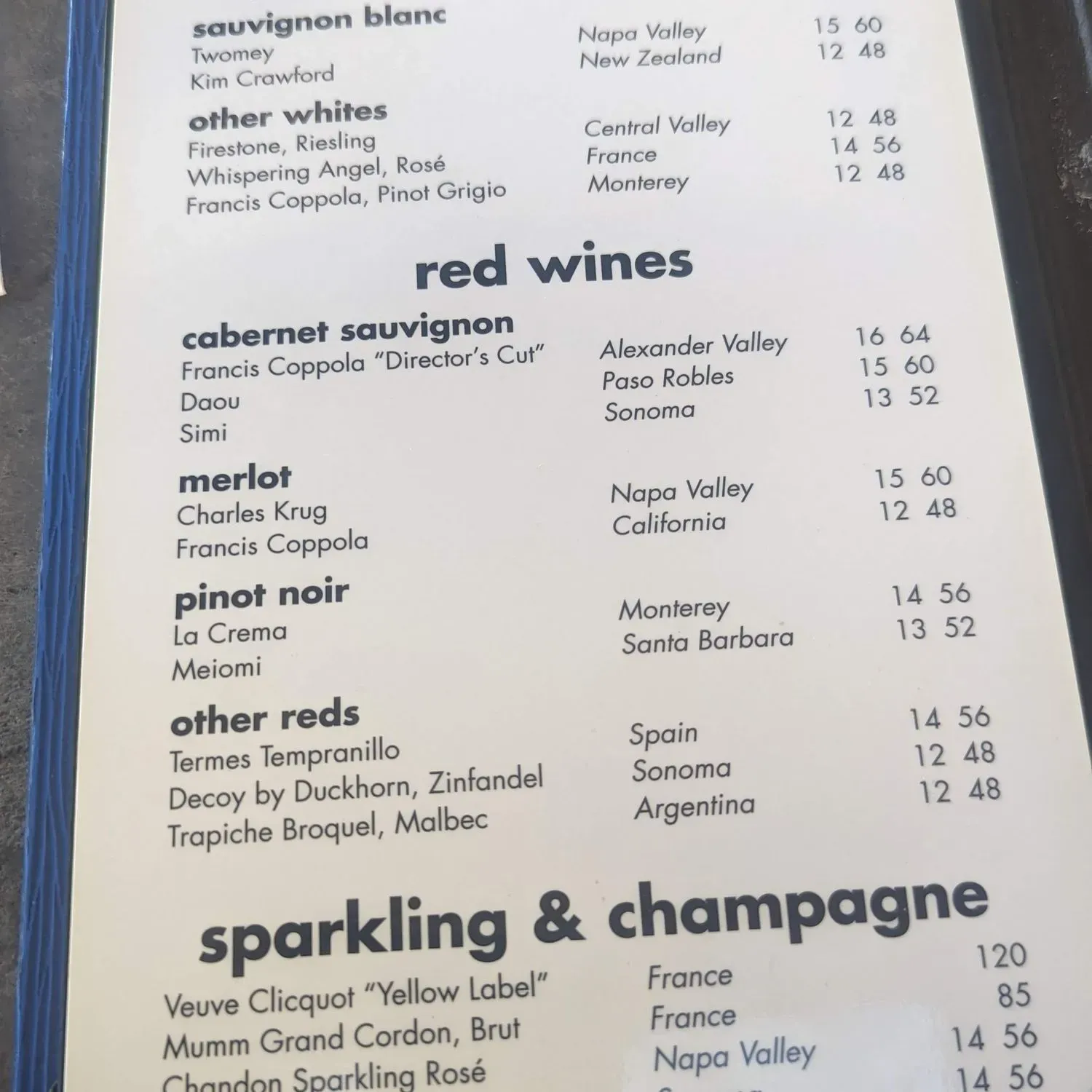 Menu 1