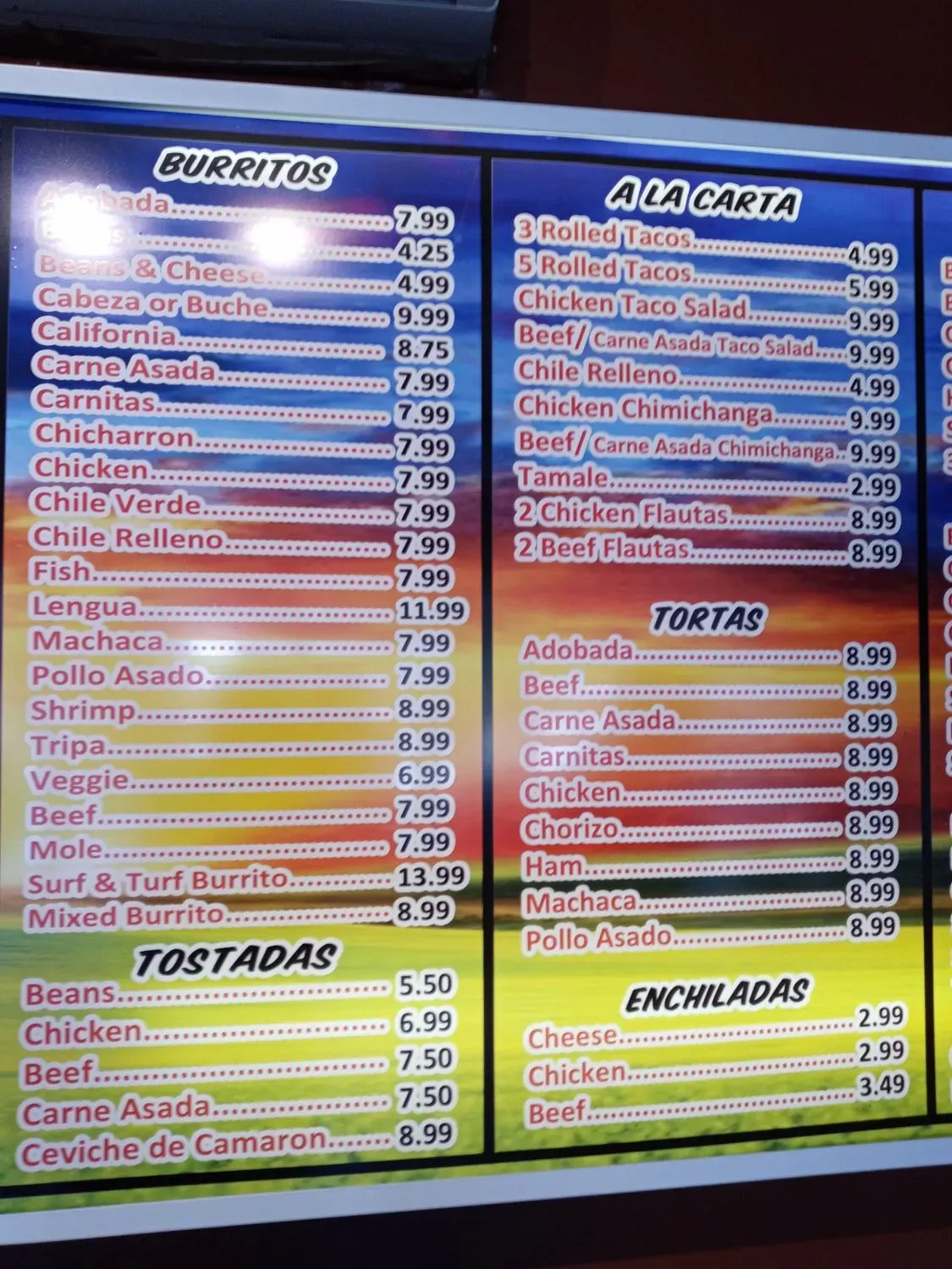 Menu 1