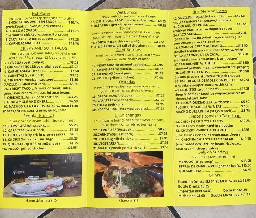 Menu 1