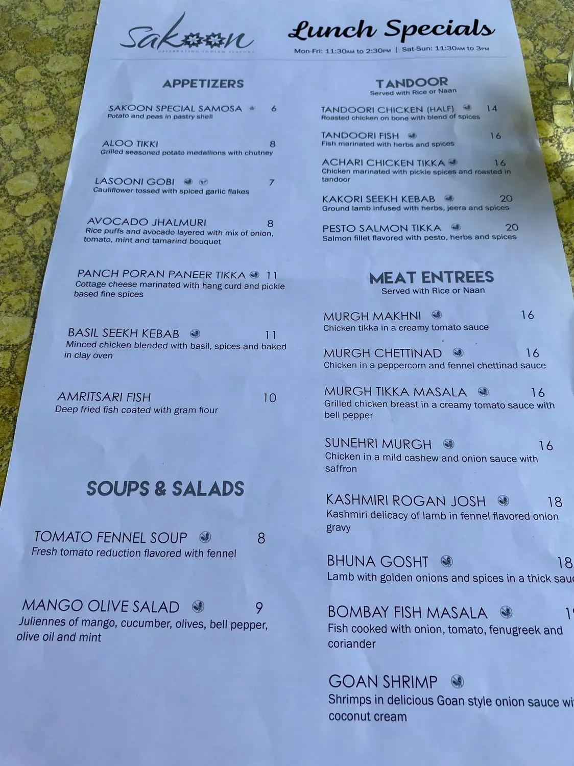 Menu 1