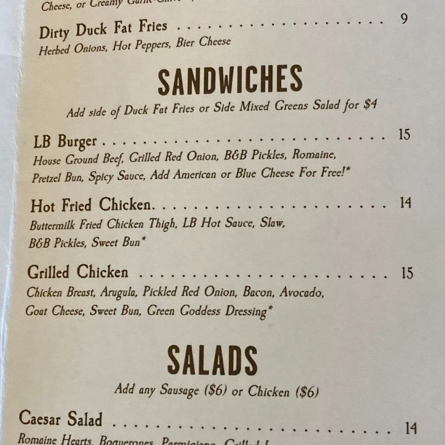 Menu 1