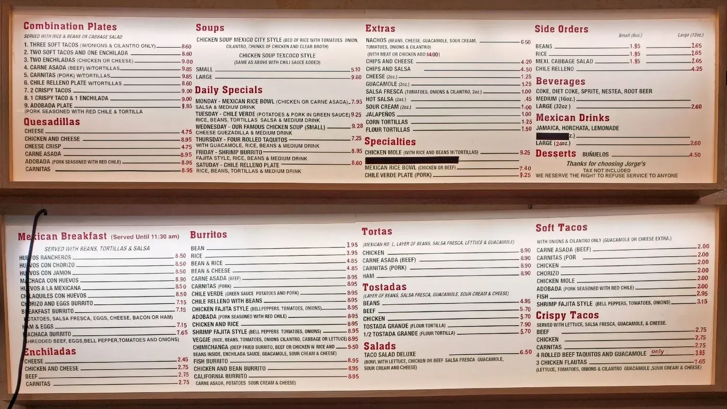 Menu 1