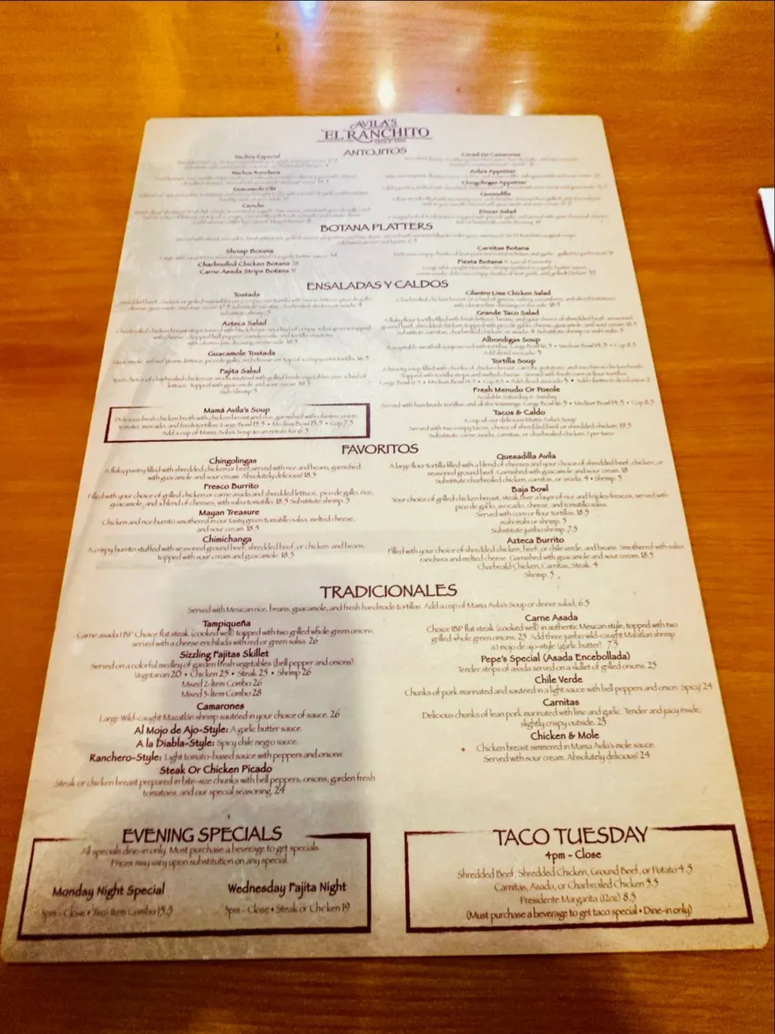 Menu 2