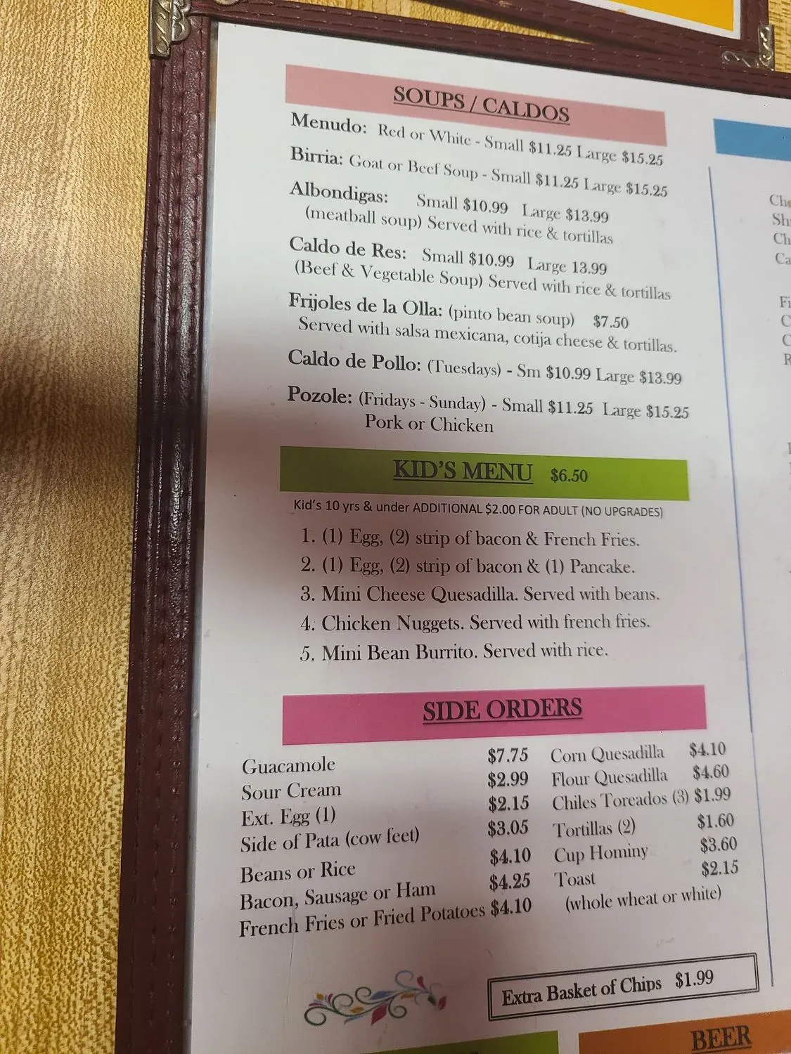 Menu 4