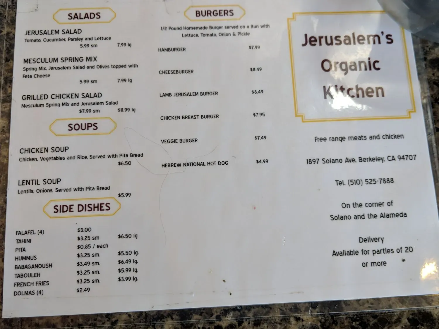 Menu 5