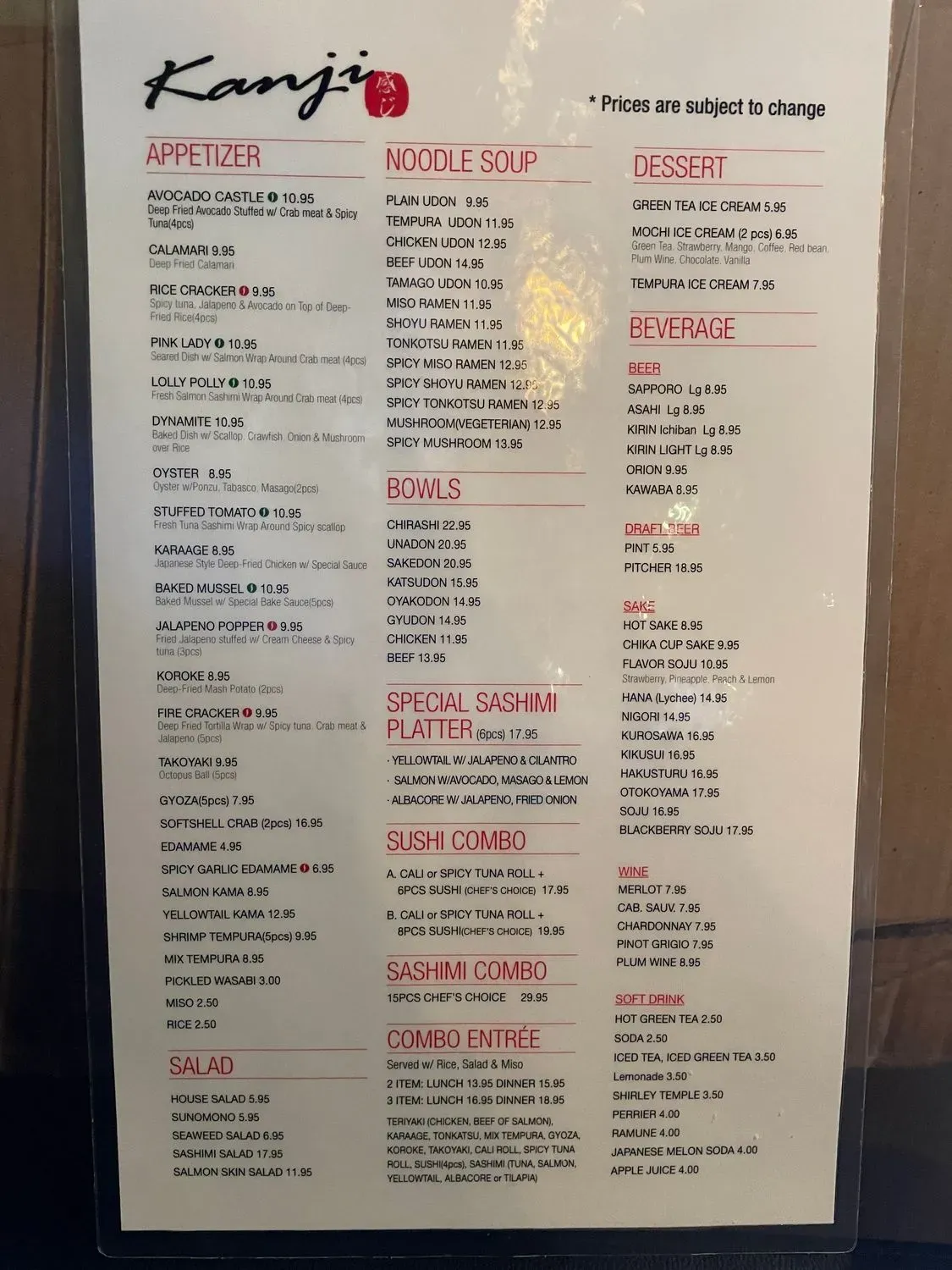 Menu 5