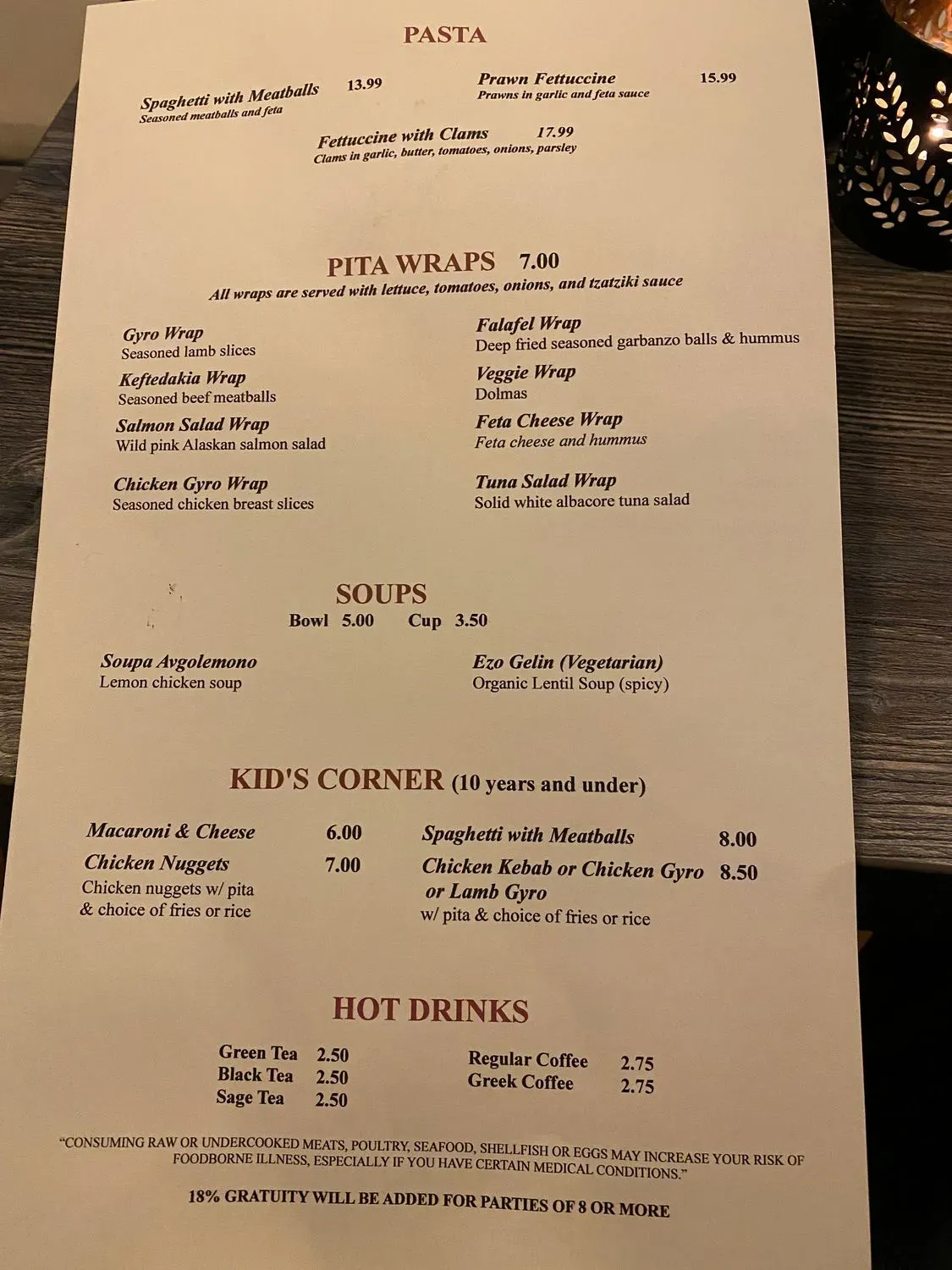 Menu 2