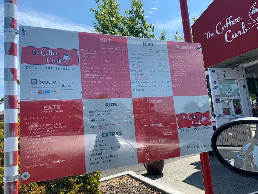 The Coffee Curb Menu - Updated November 2025