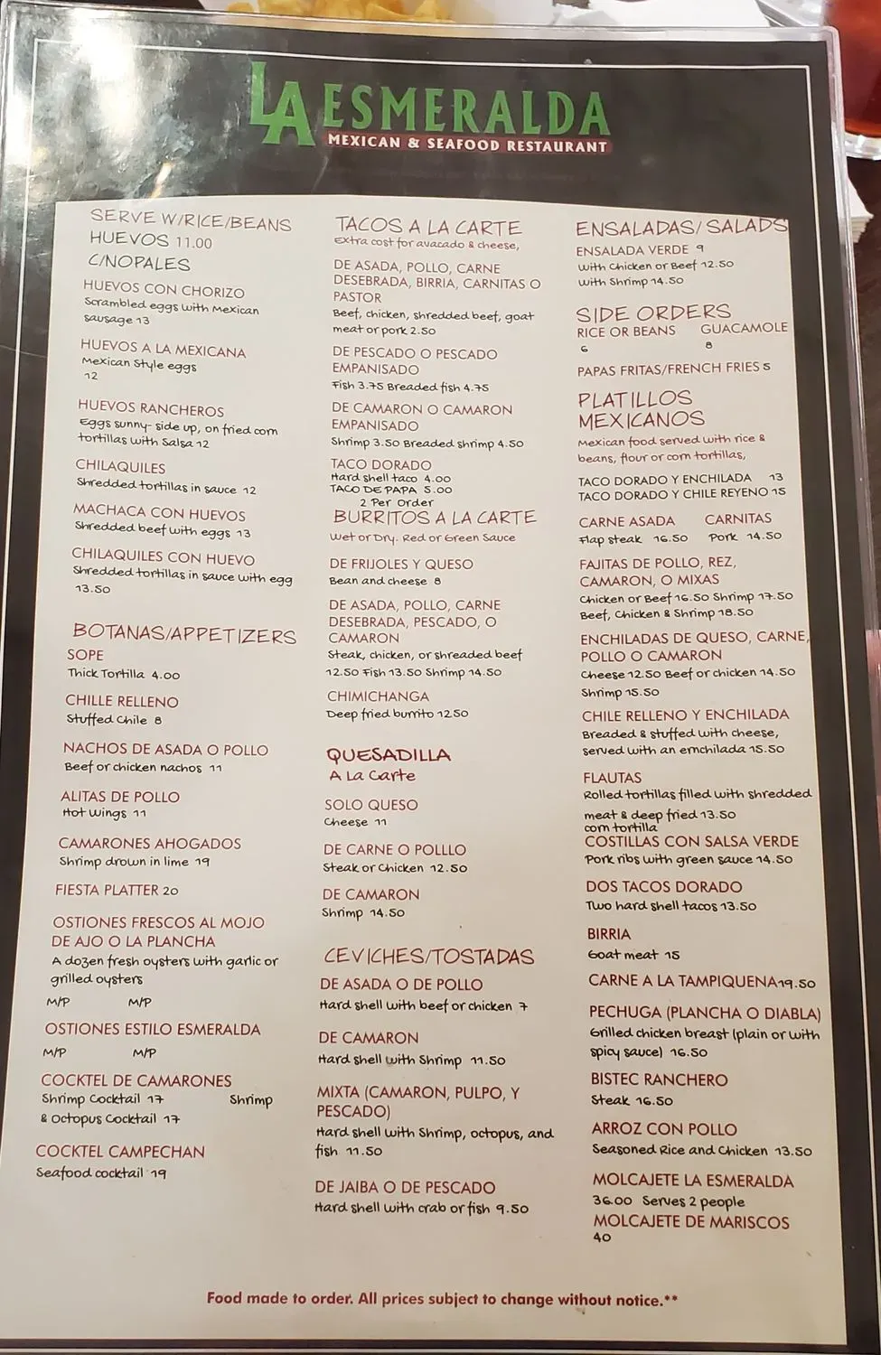 Menu 1