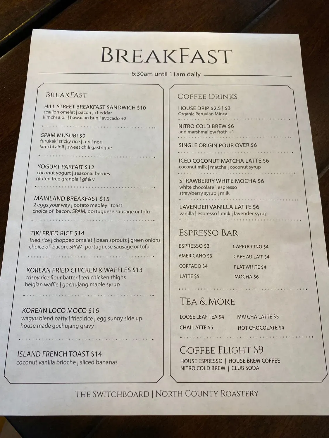 Menu 5