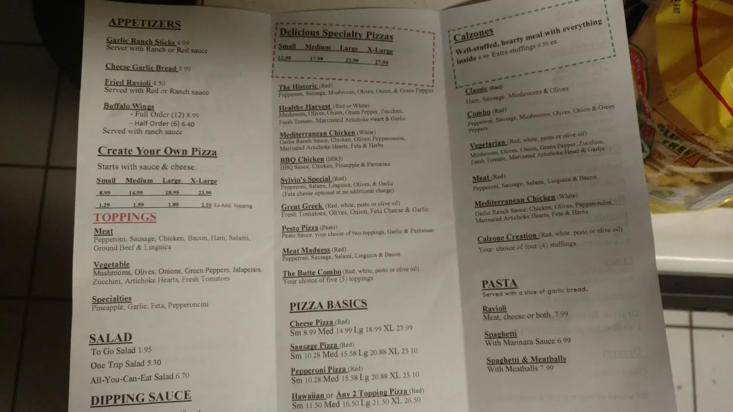 Menu 1