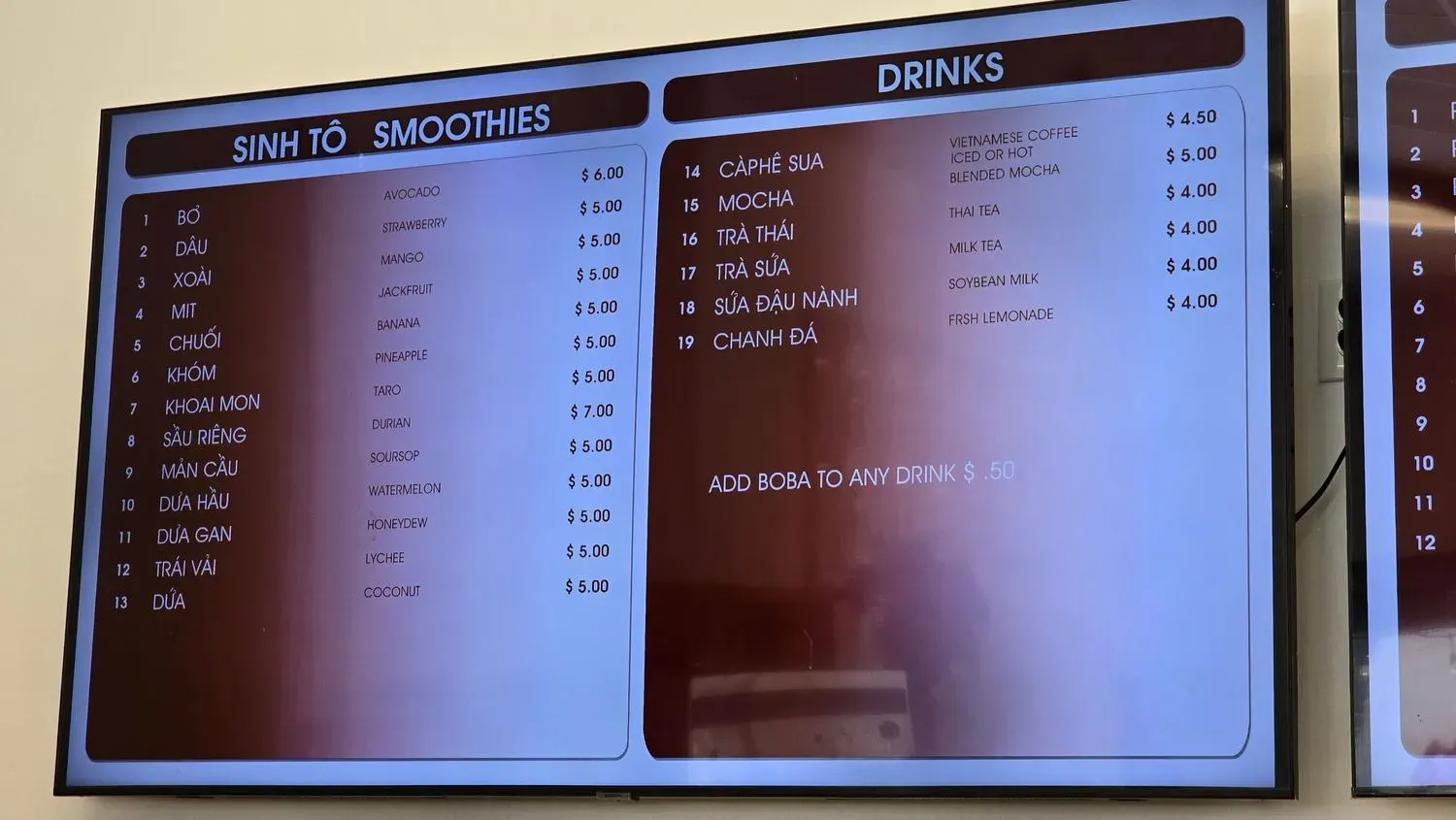 Menu 5