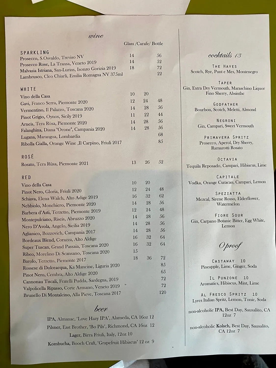 Menu 1