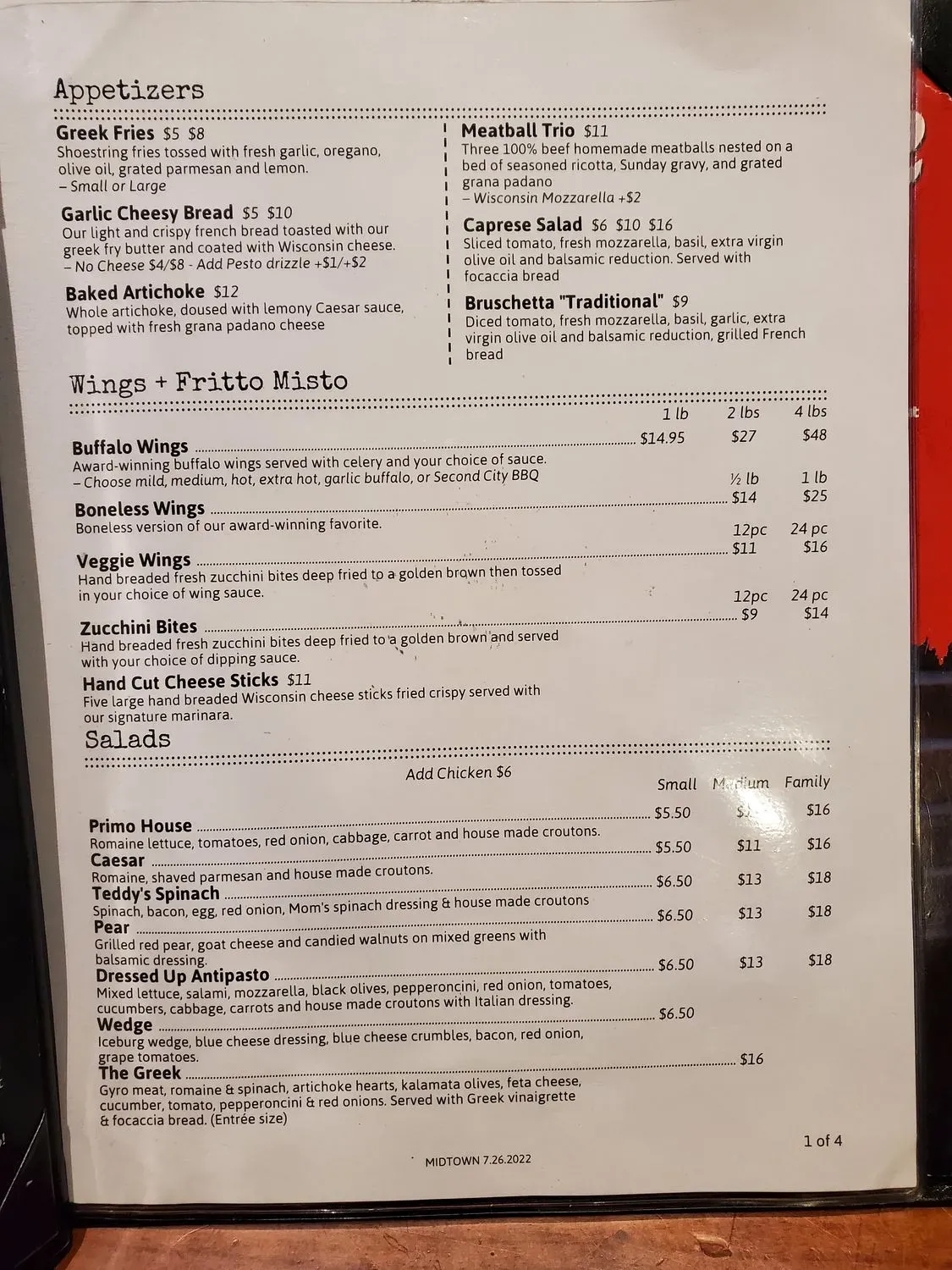 Menu 1