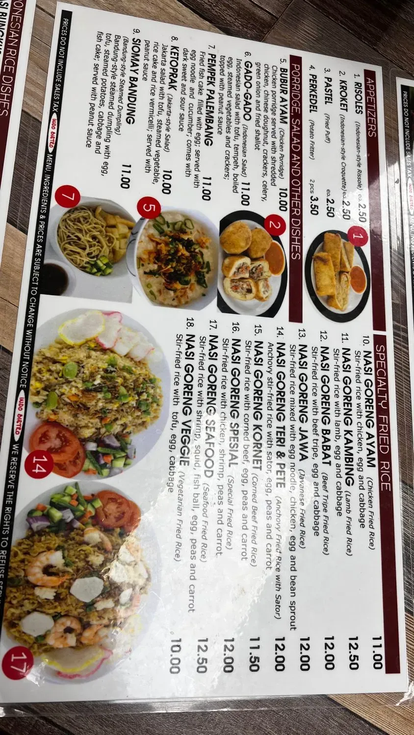 Menu 1